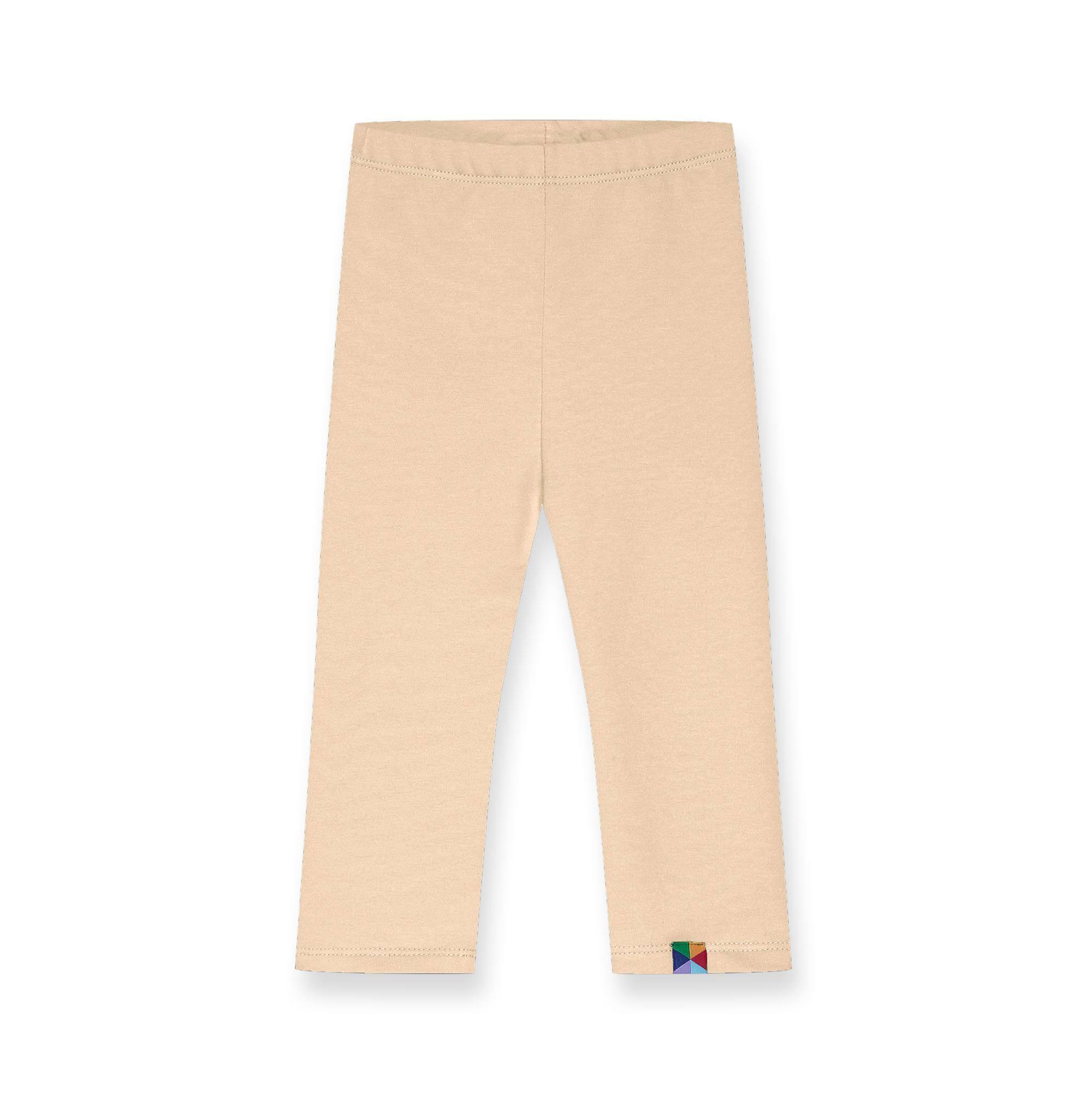 Beige fleece-lined leggings Baby