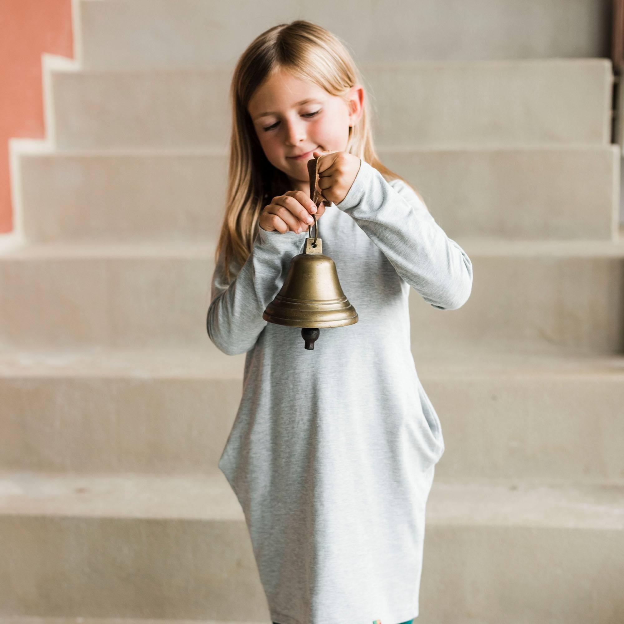 Grey melange dress with pockets