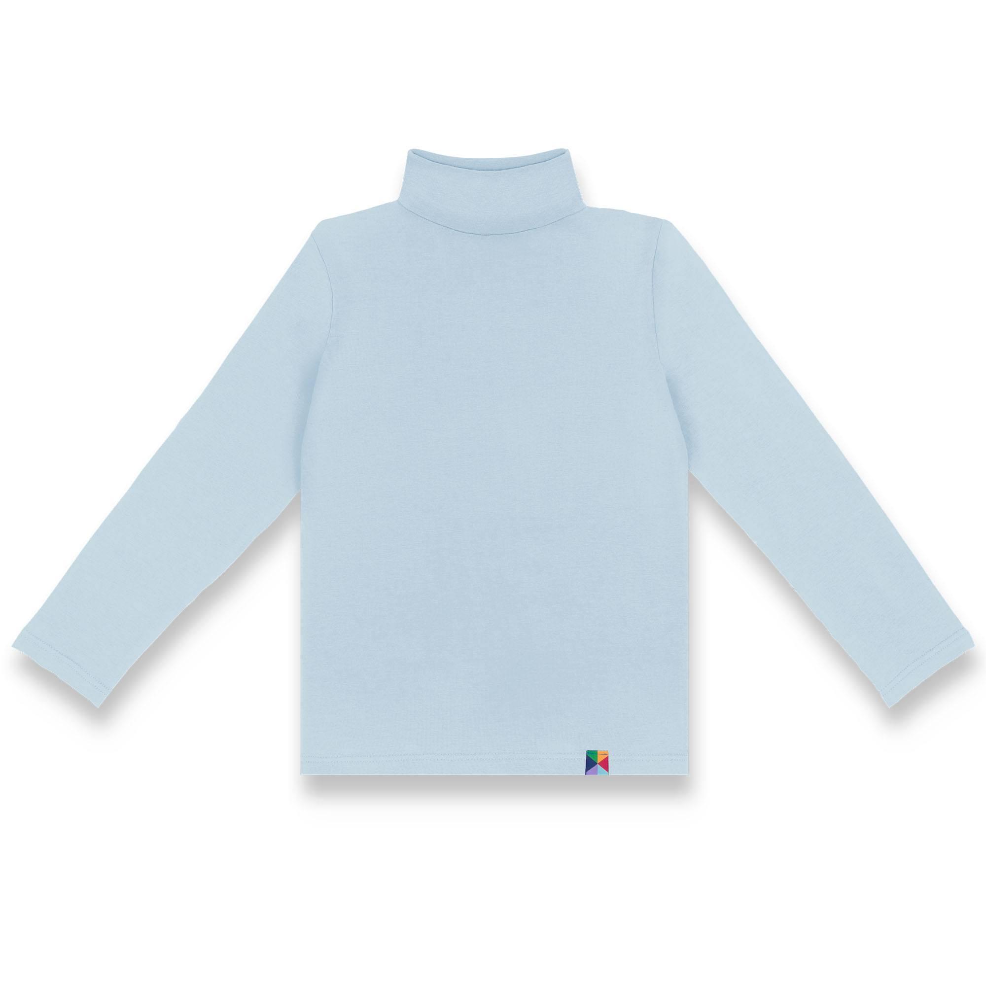 Light blue turtleneck long sleeve shirt