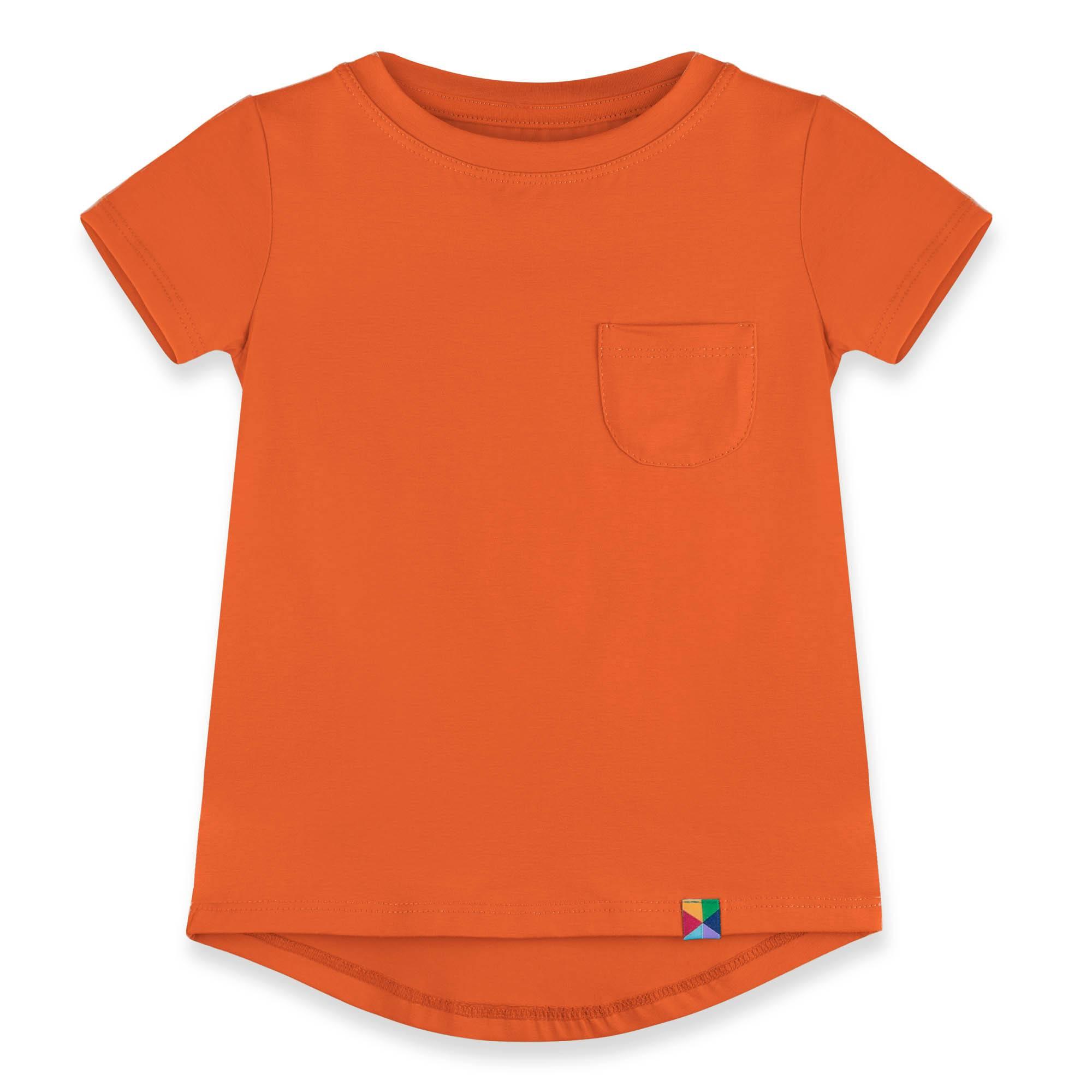 Orange T-shirt with pocket