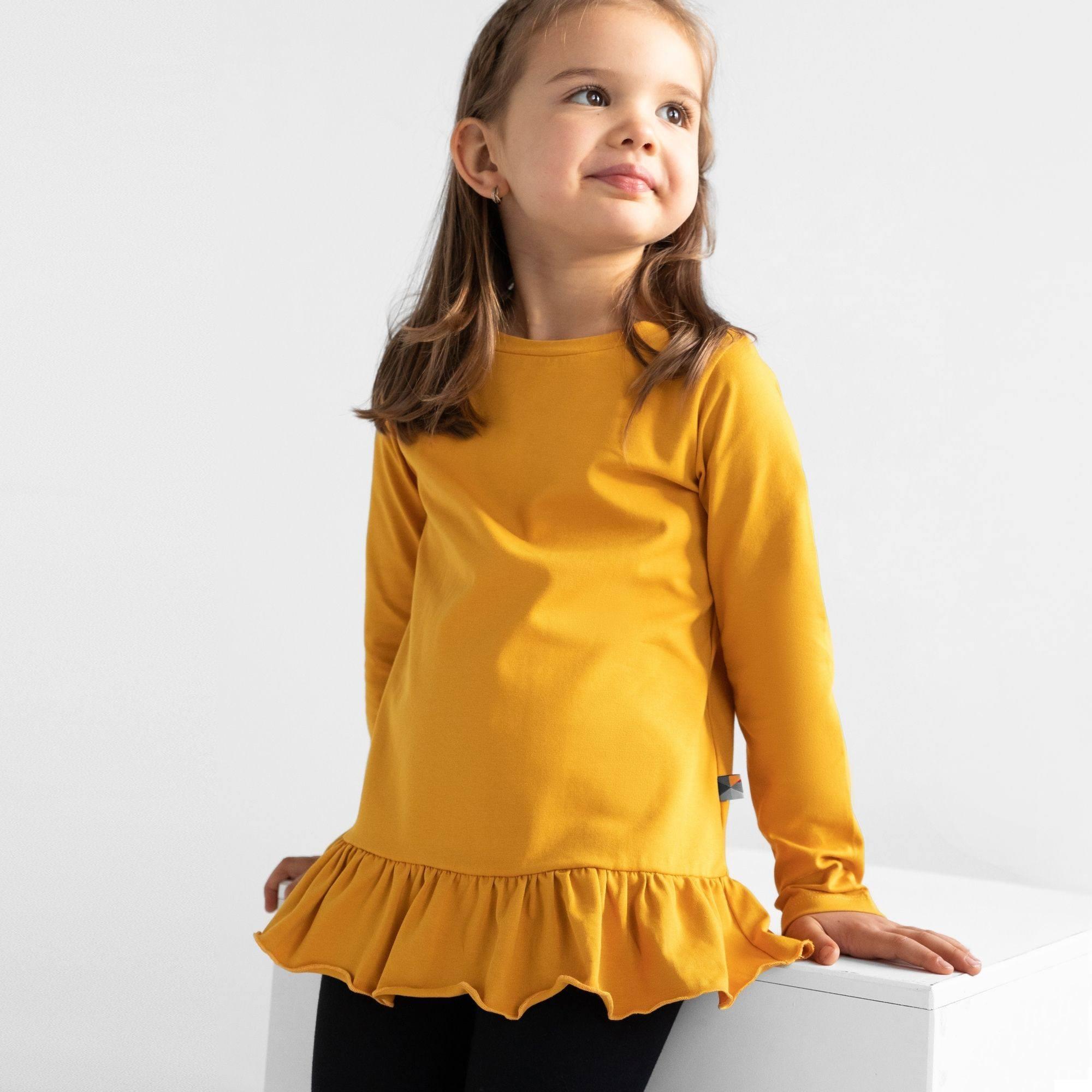 Mustard frill blouse