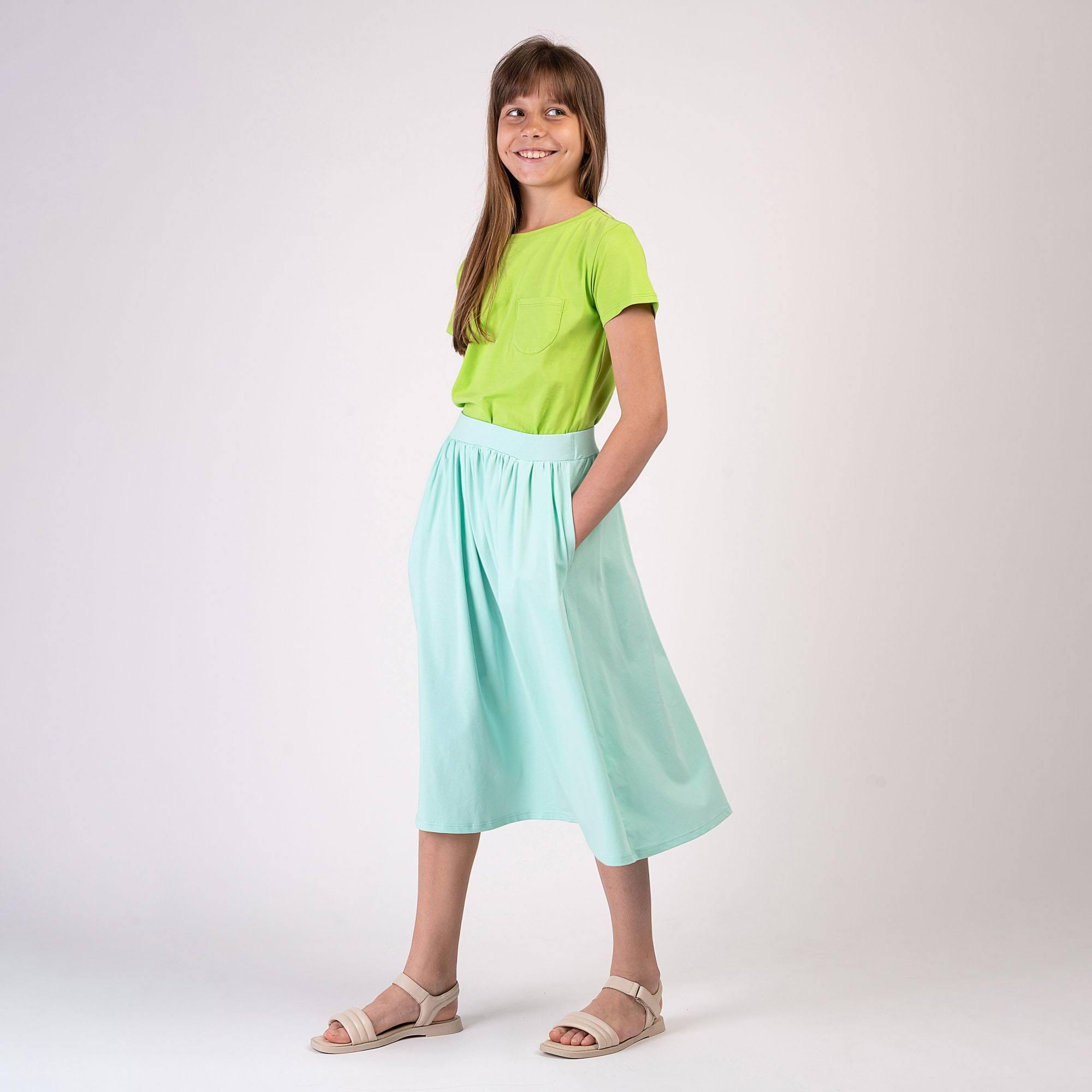 Mint midi skirt with pockets Junior