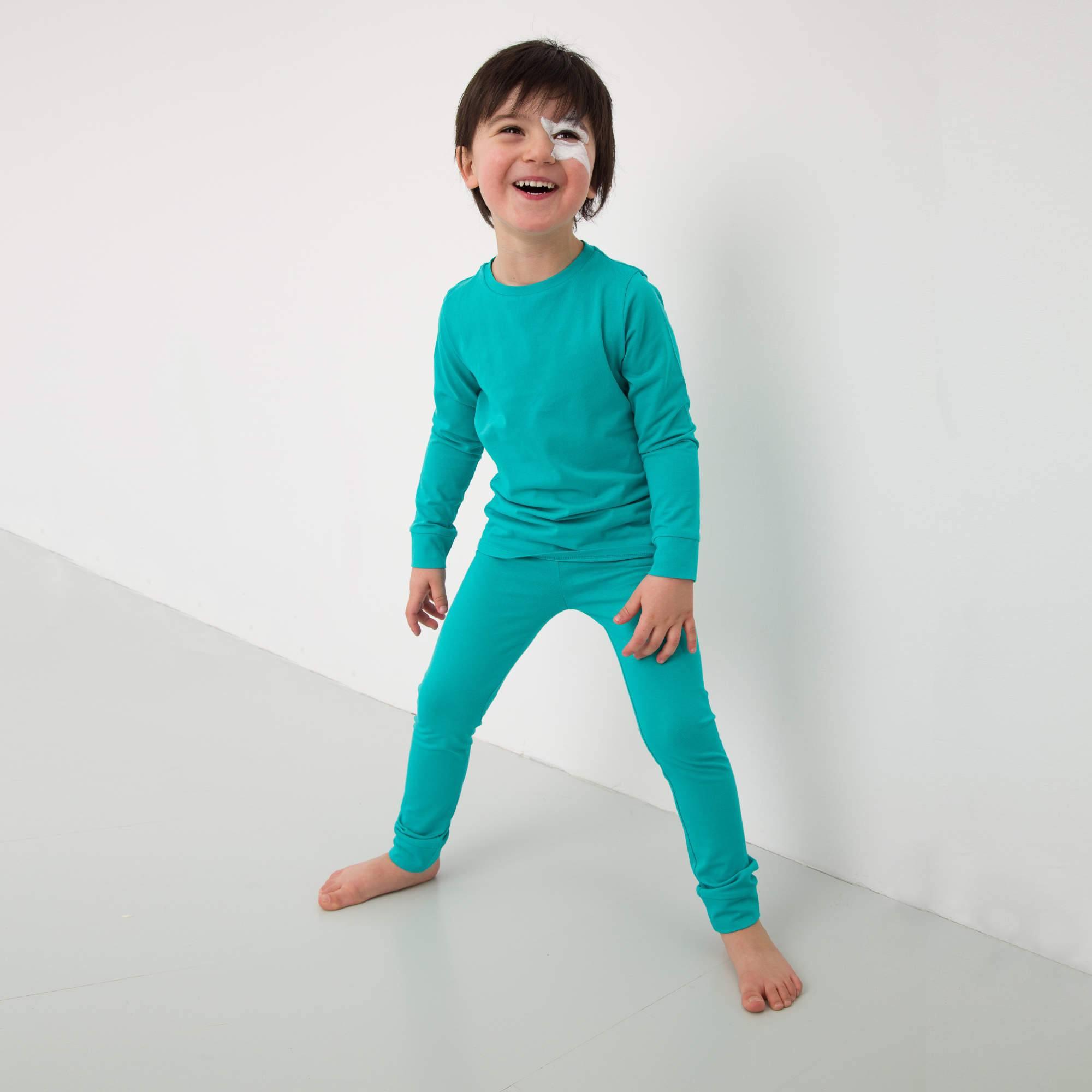 Turquoise two-piece pajama set