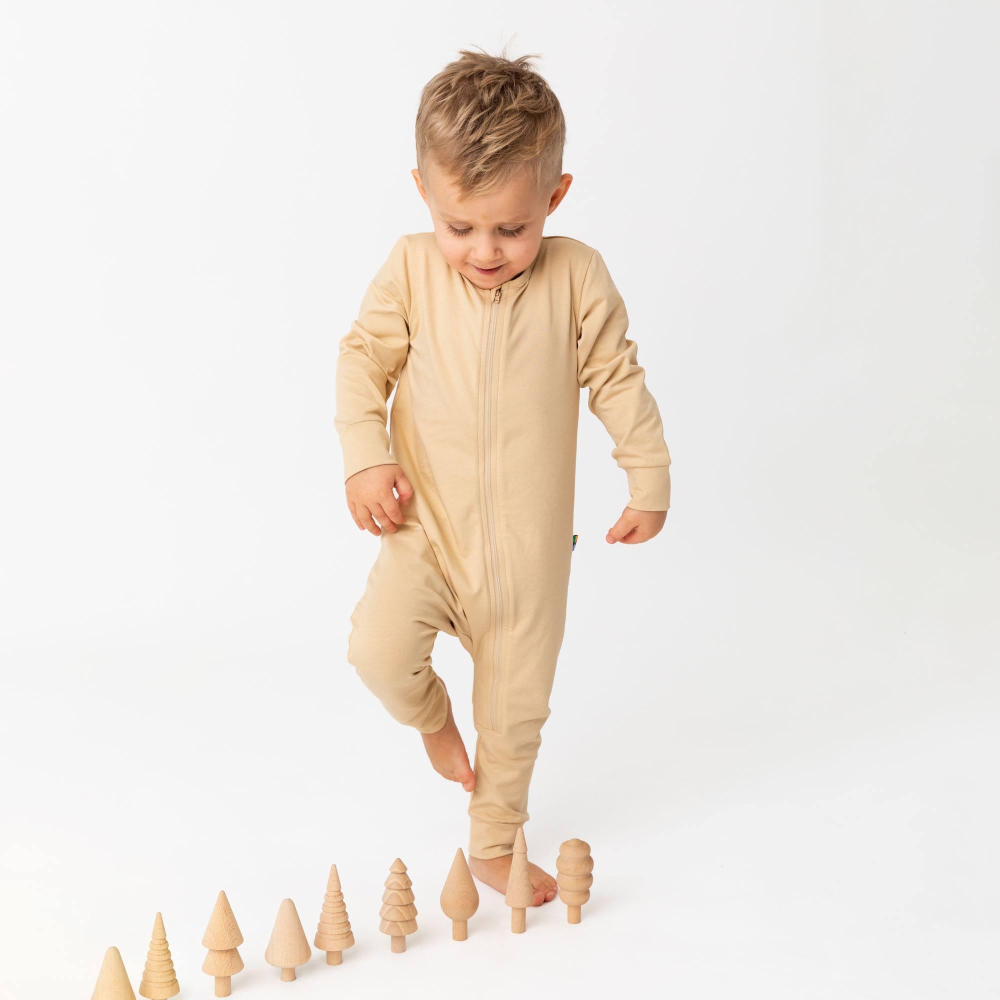 Beige romper suit