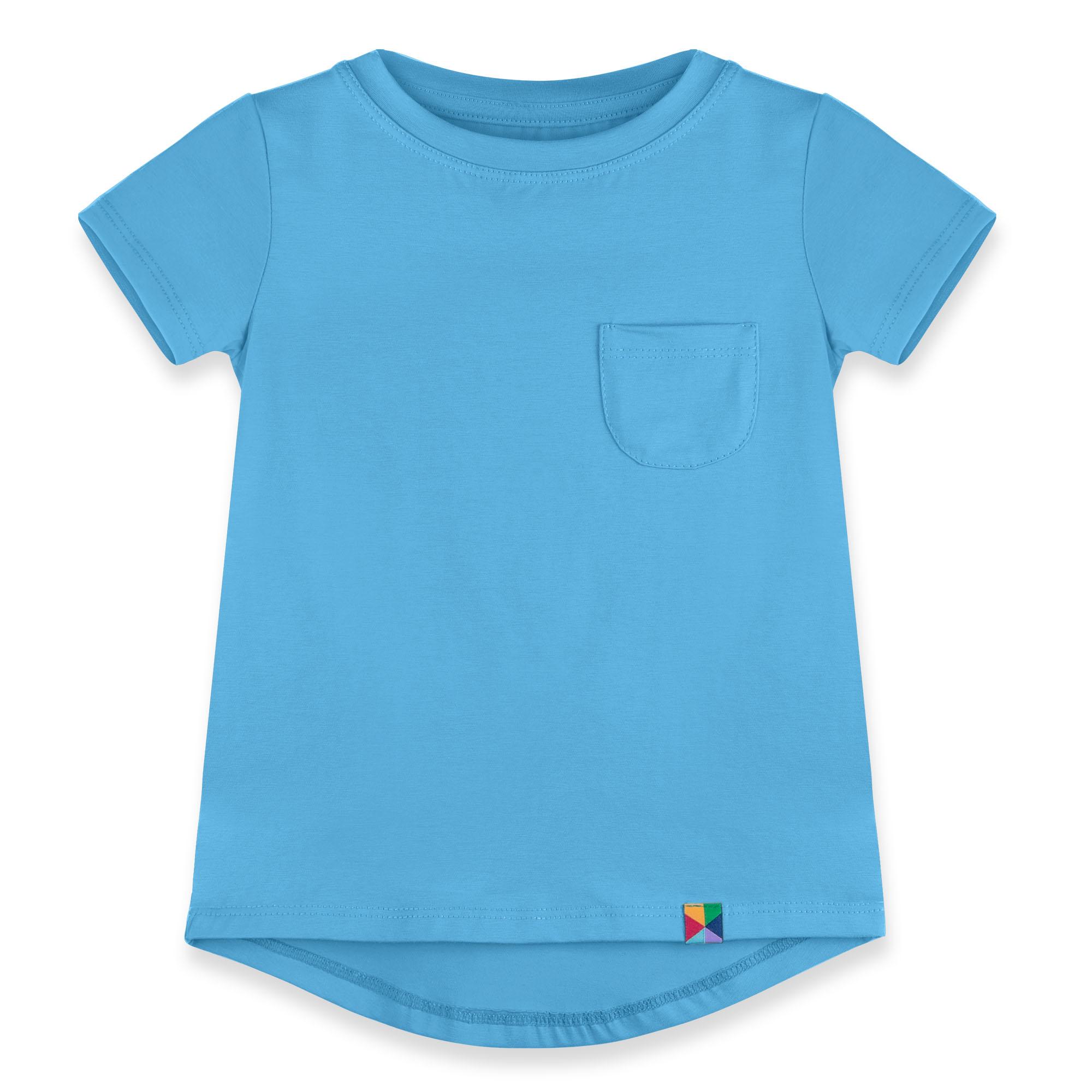 Pastel blue T-shirt with pocket