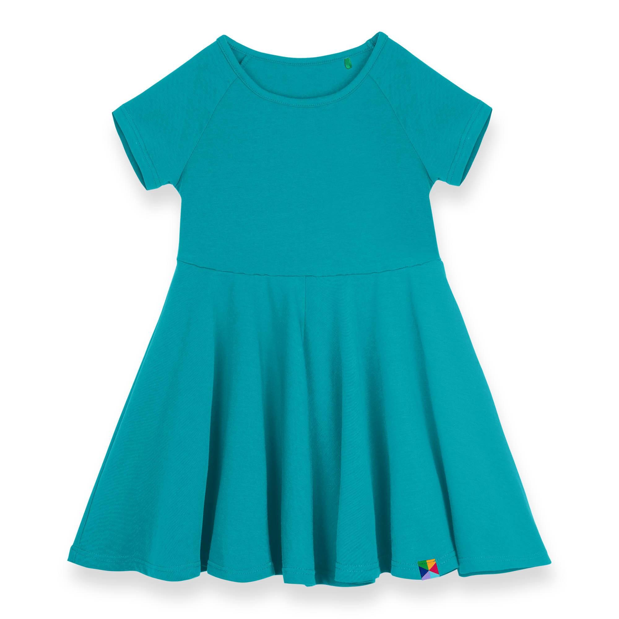 Turquoise short sleeve dress