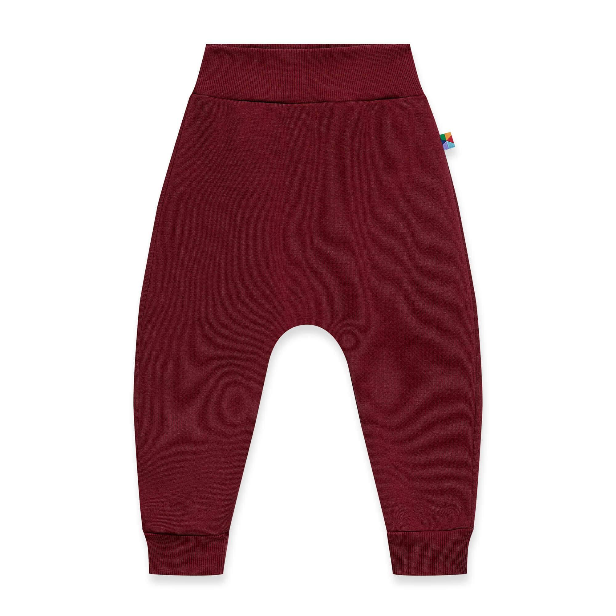 Burgundy fleece-lined joggers Baby