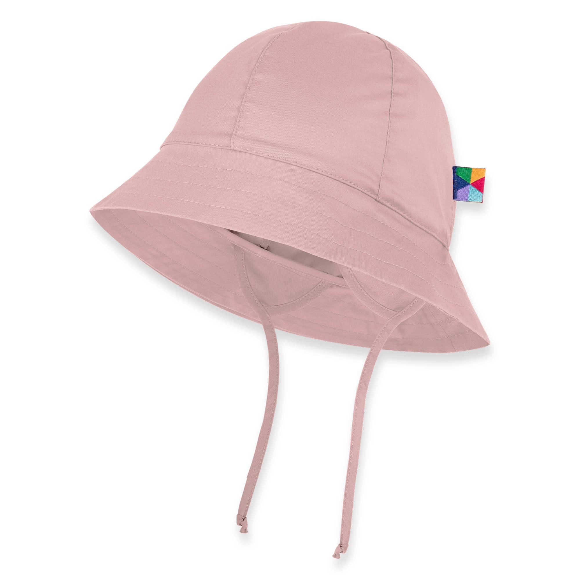 Pastel pink hat with drawstrings