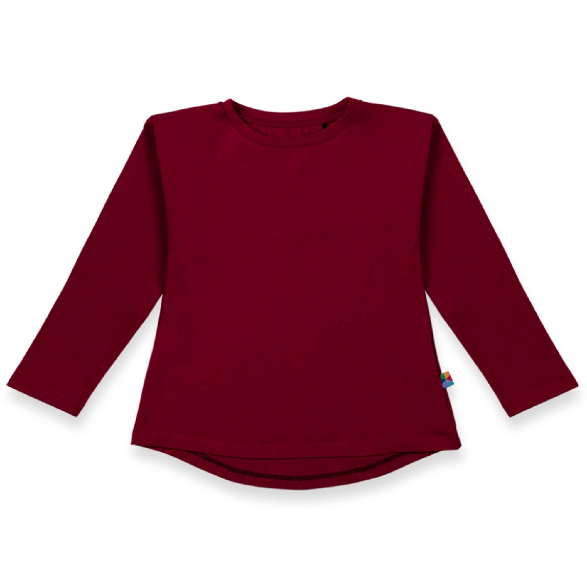 Burgundy high-low hem shirt