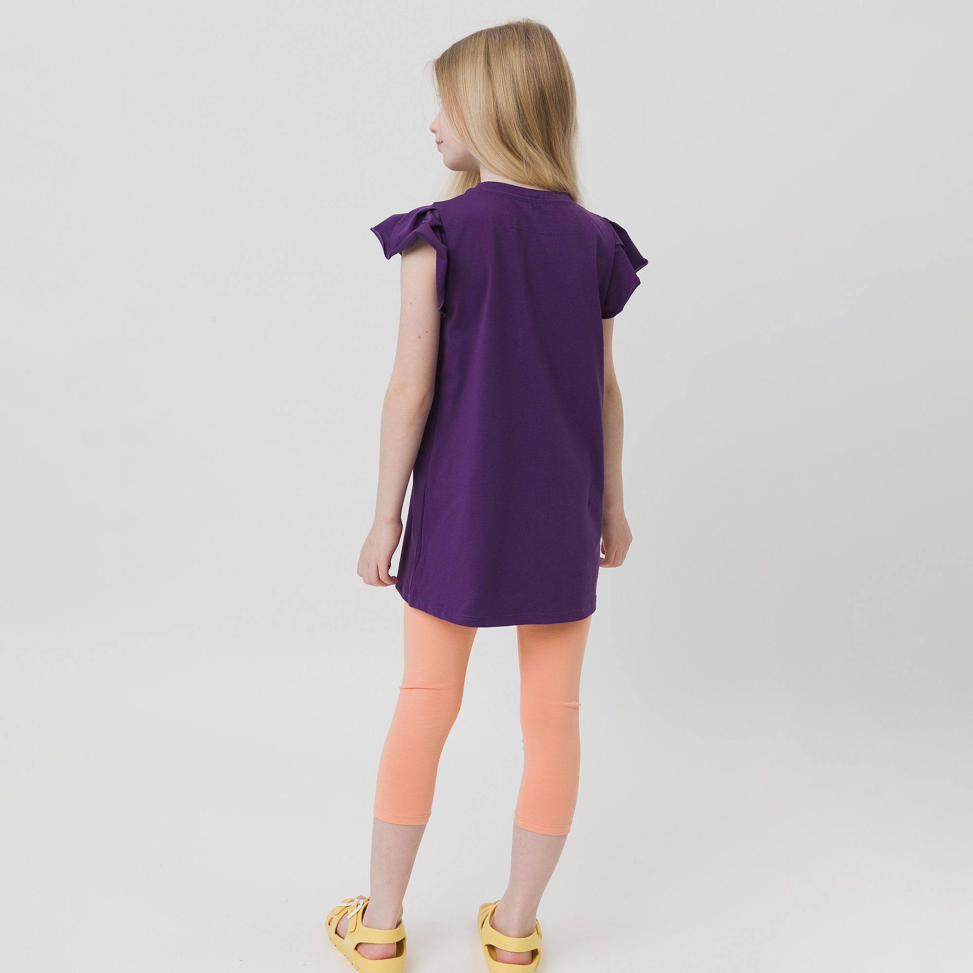 Violet short butterfly sleeve tunic