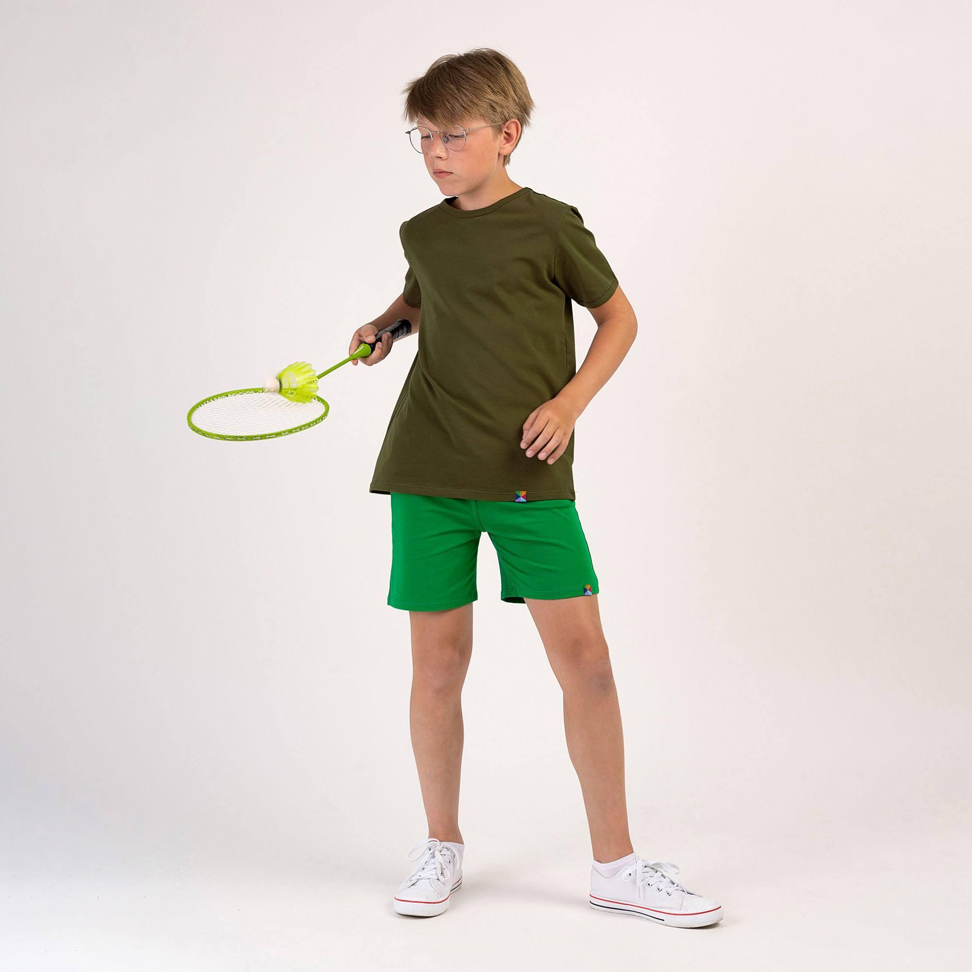 Green sweat shorts Junior