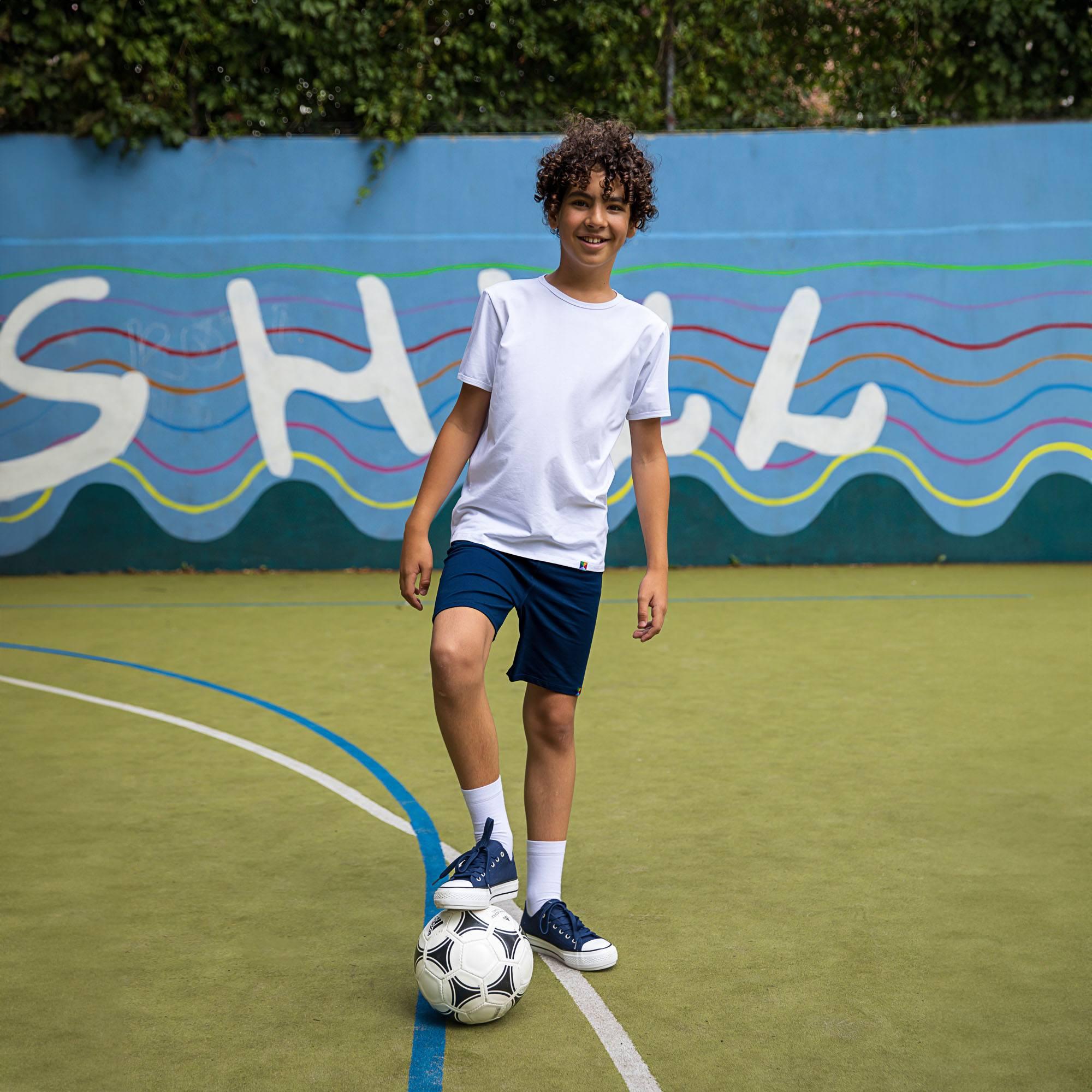 Navy blue sweat shorts Junior