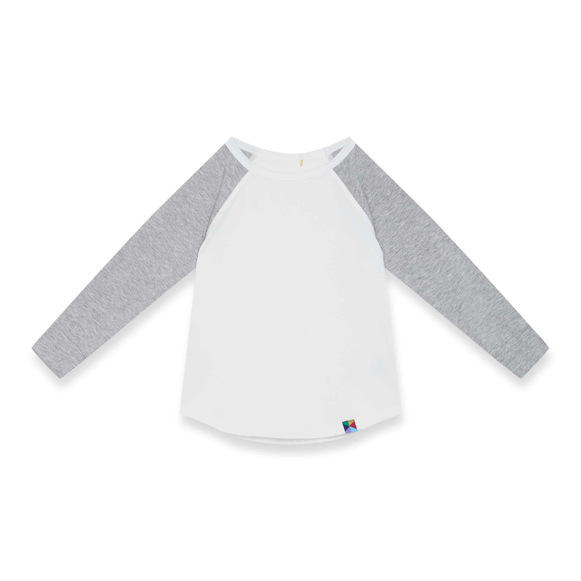 White - grey baseball longsleeve shirt