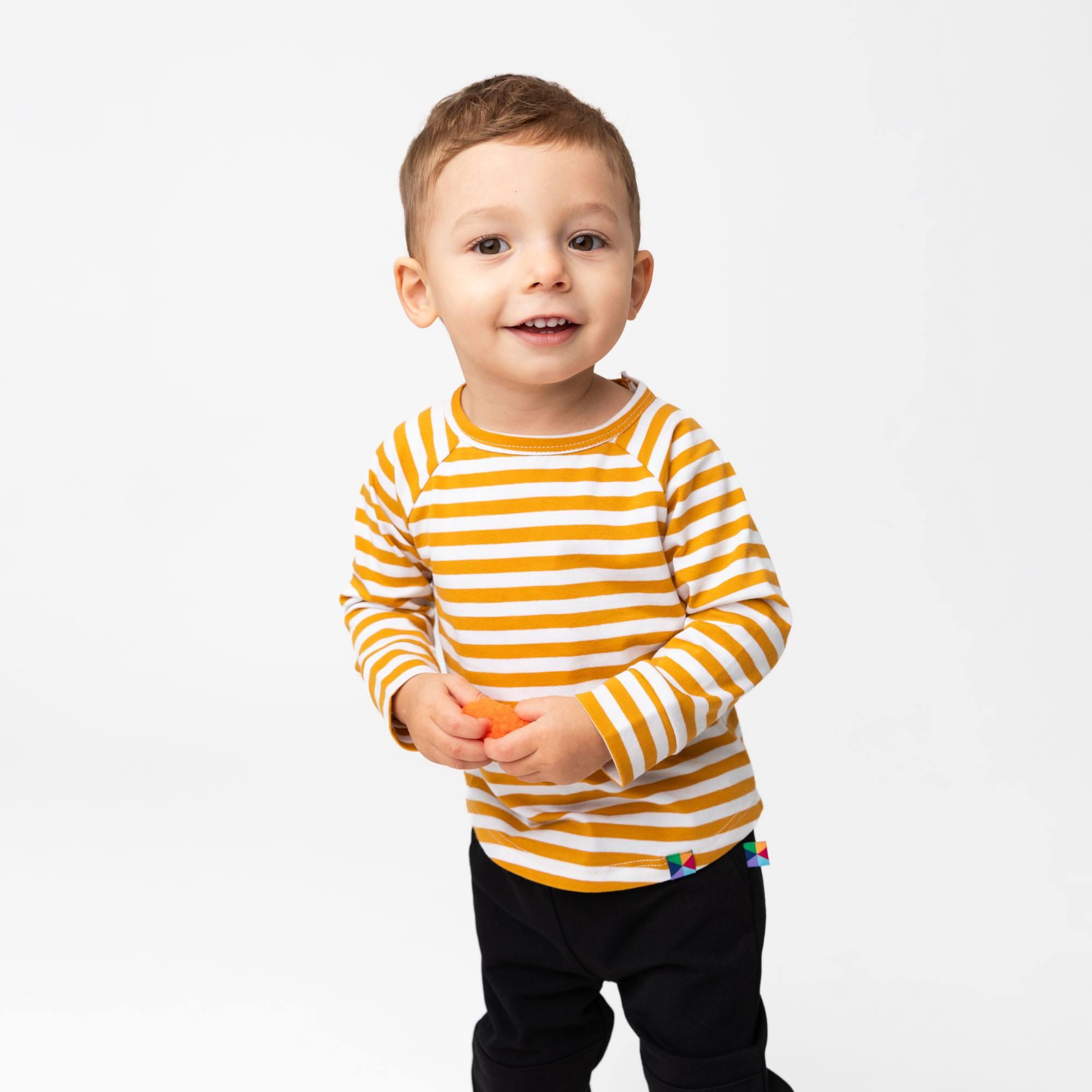 Mustard stripes longe sleeve shirt Baby