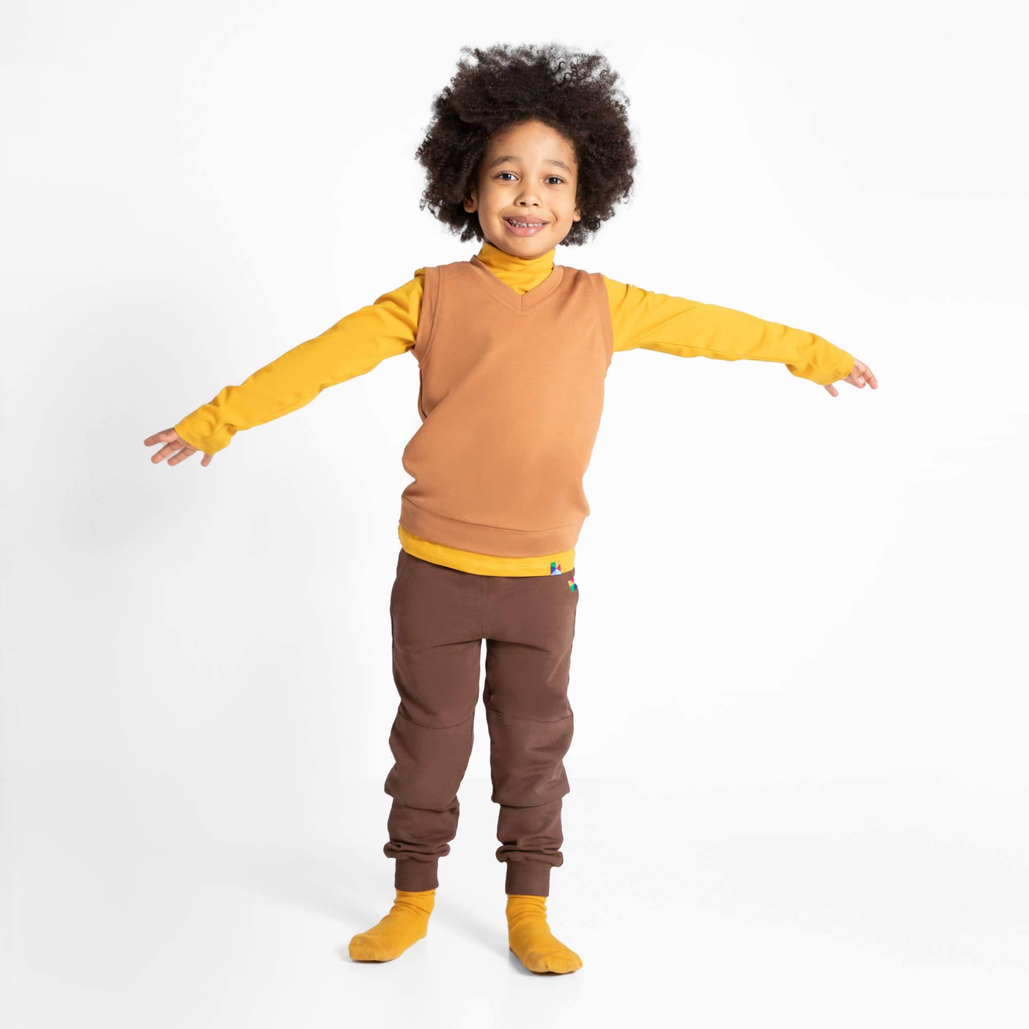 Mustard turtleneck long sleeve shirt