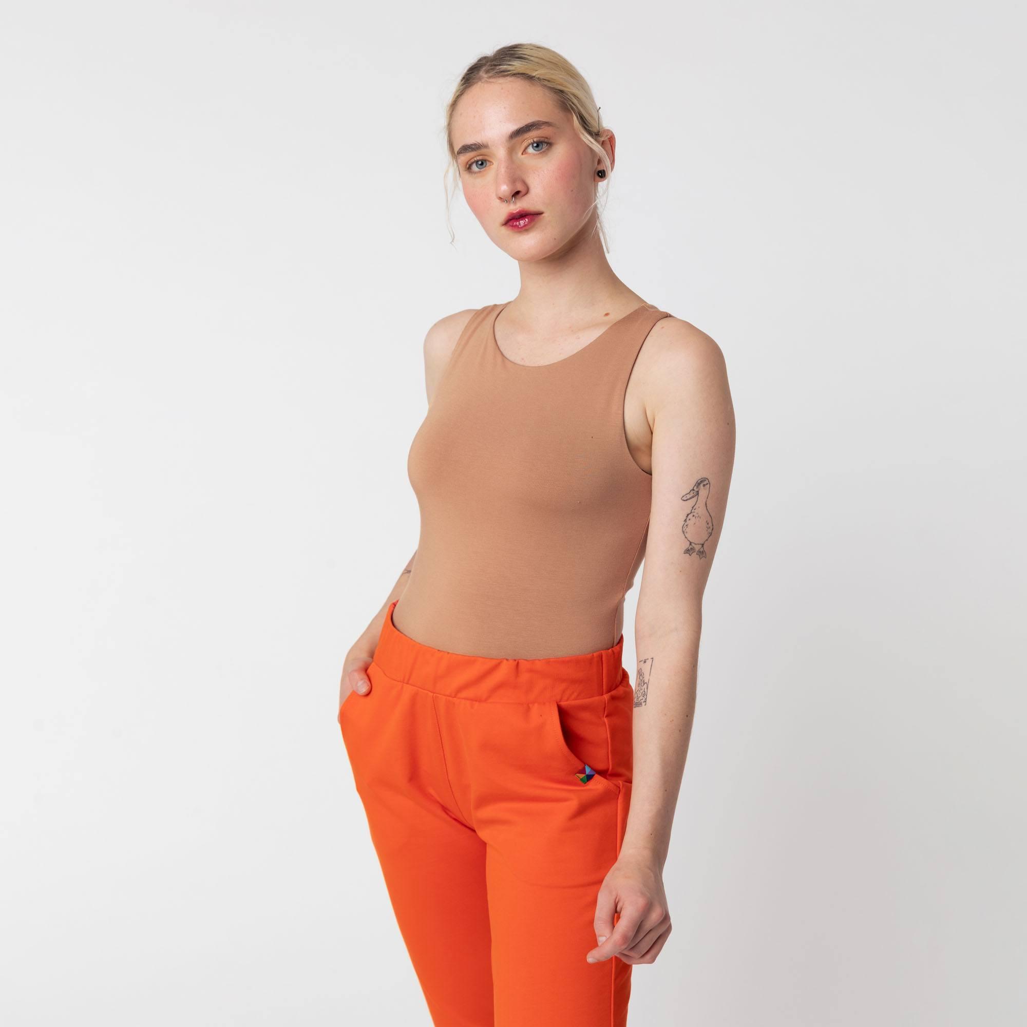 Orange sweatpants Women