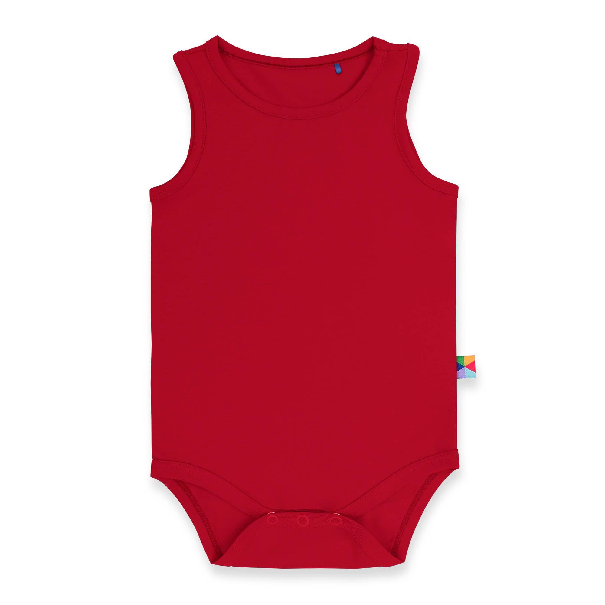 Red sleveless bodysuit