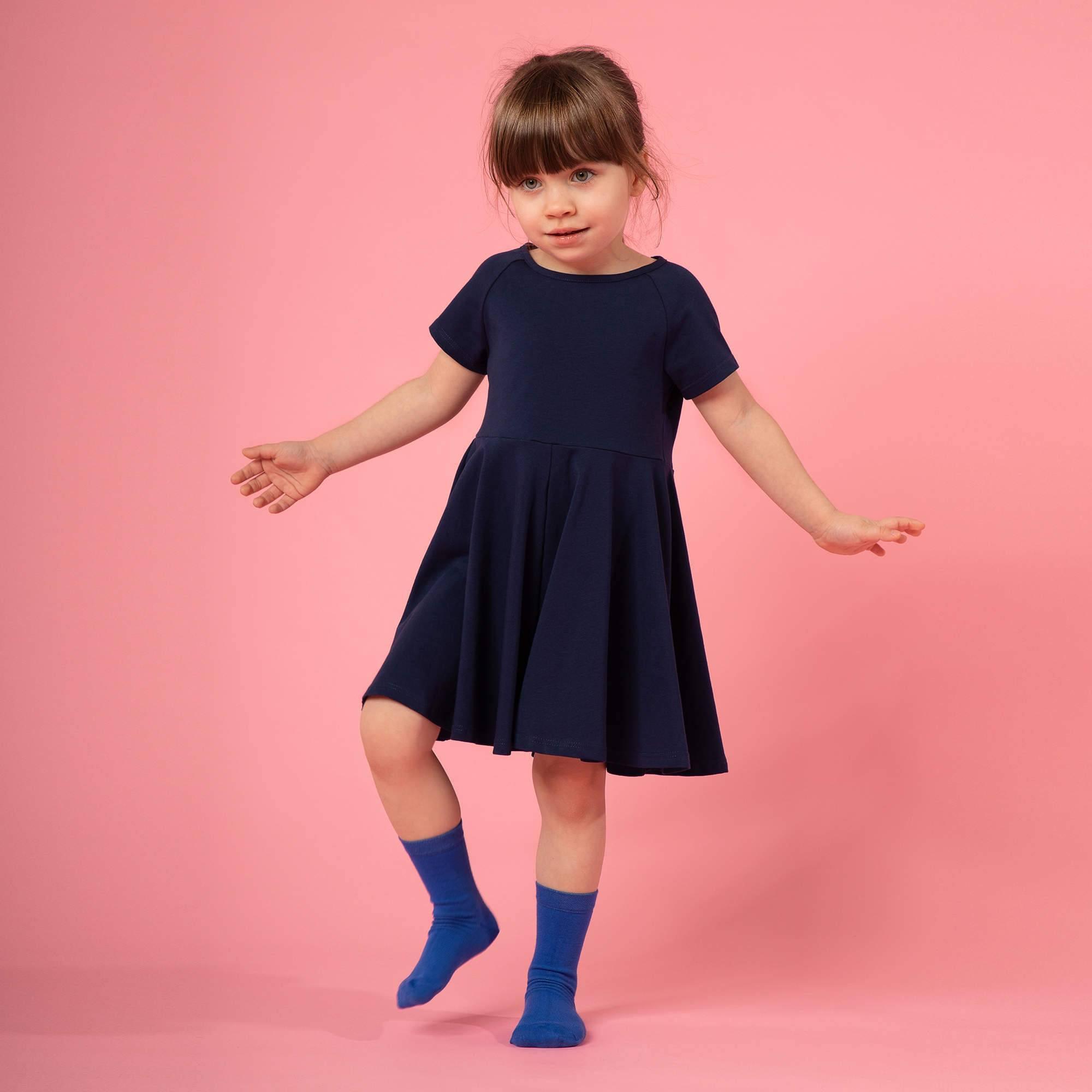 Navy blue short sleeve dress