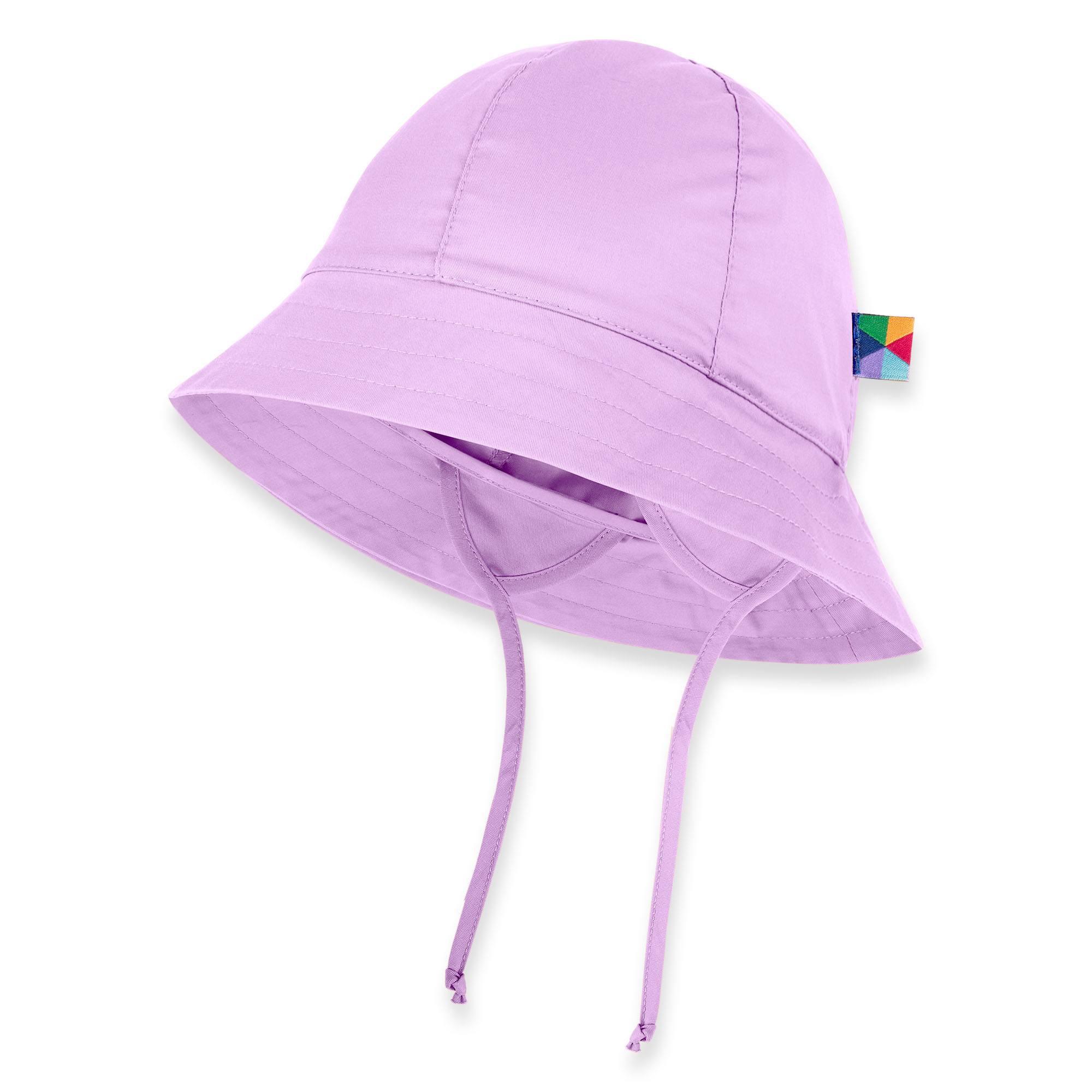 Light purple hat with drawstrings