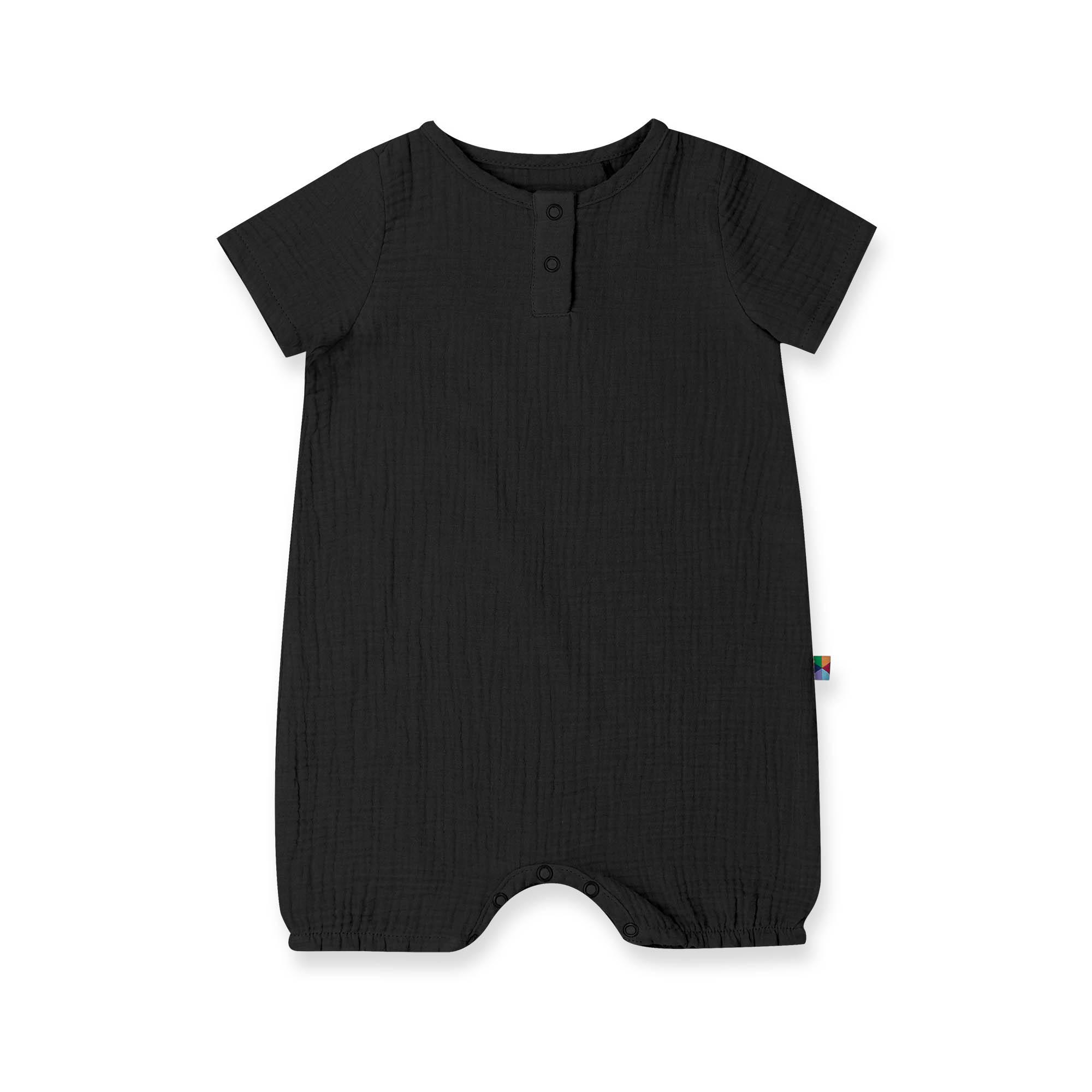 Black muslin romper Baby