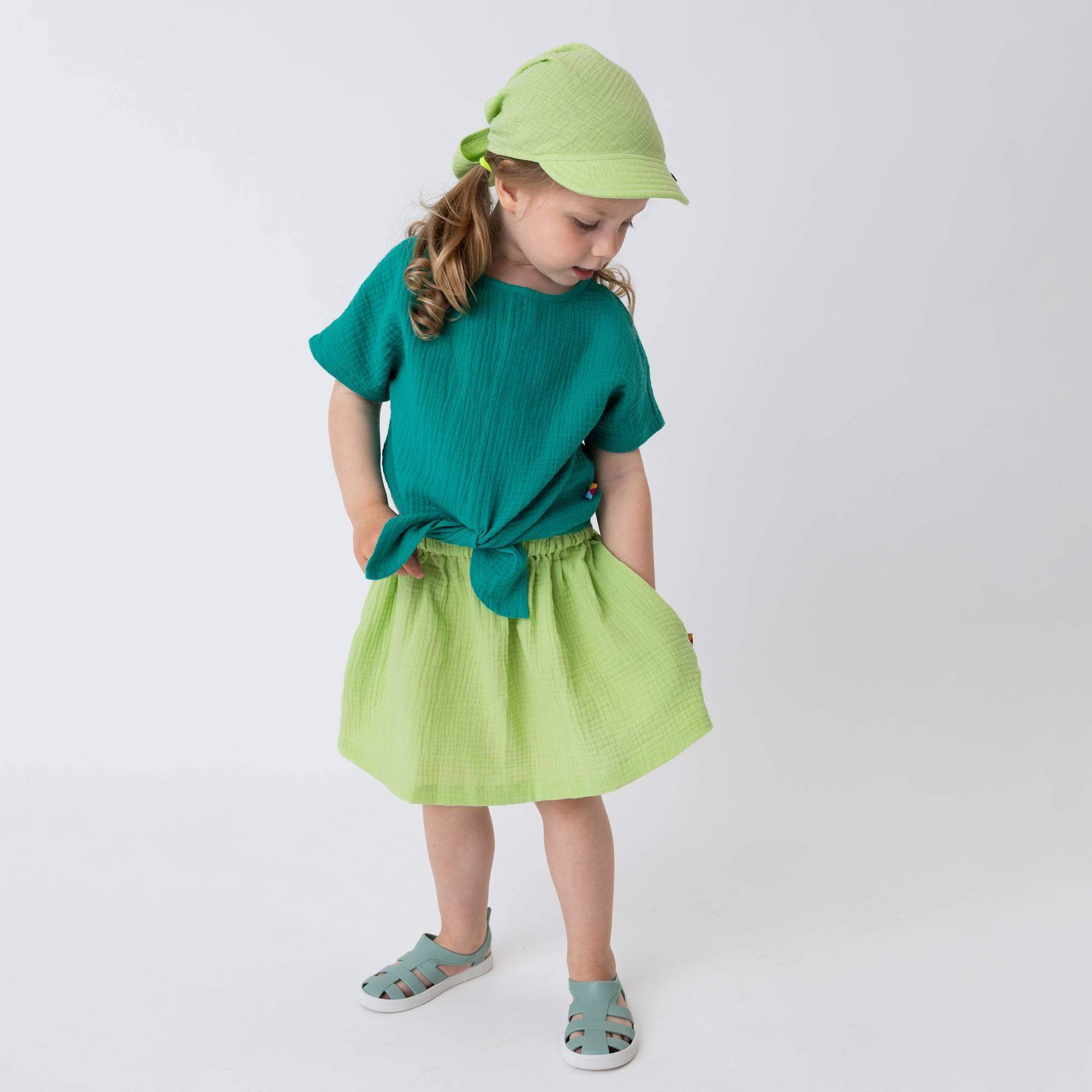 Lime muslin bandana hat