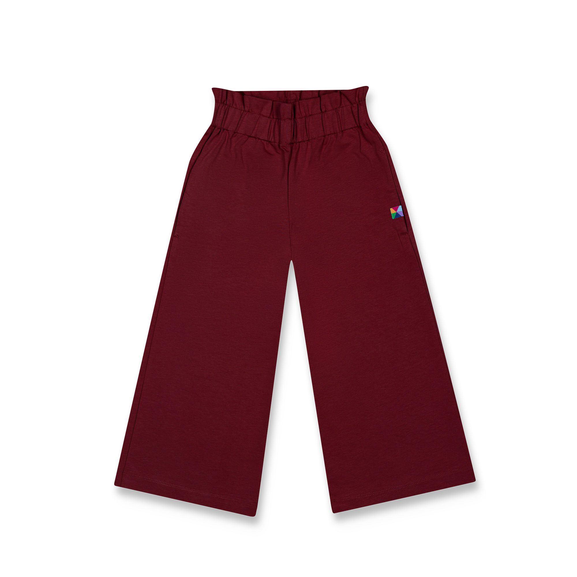 Burgundy culotte trousers