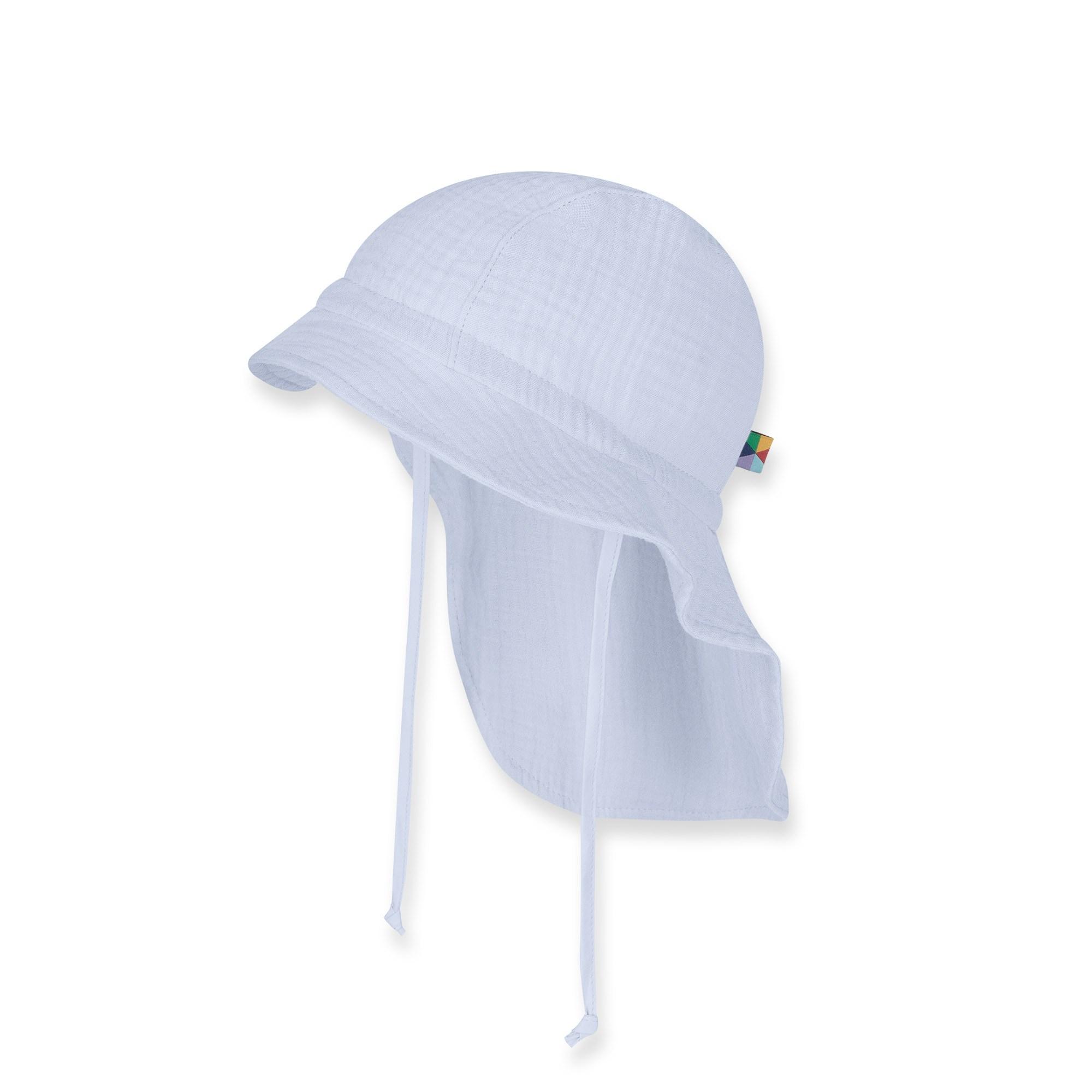 Light blue muslin hat with strings Baby