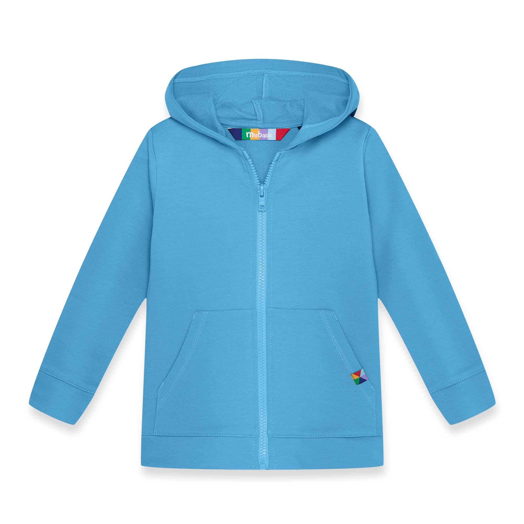 Pastel blue zip-up hoodie