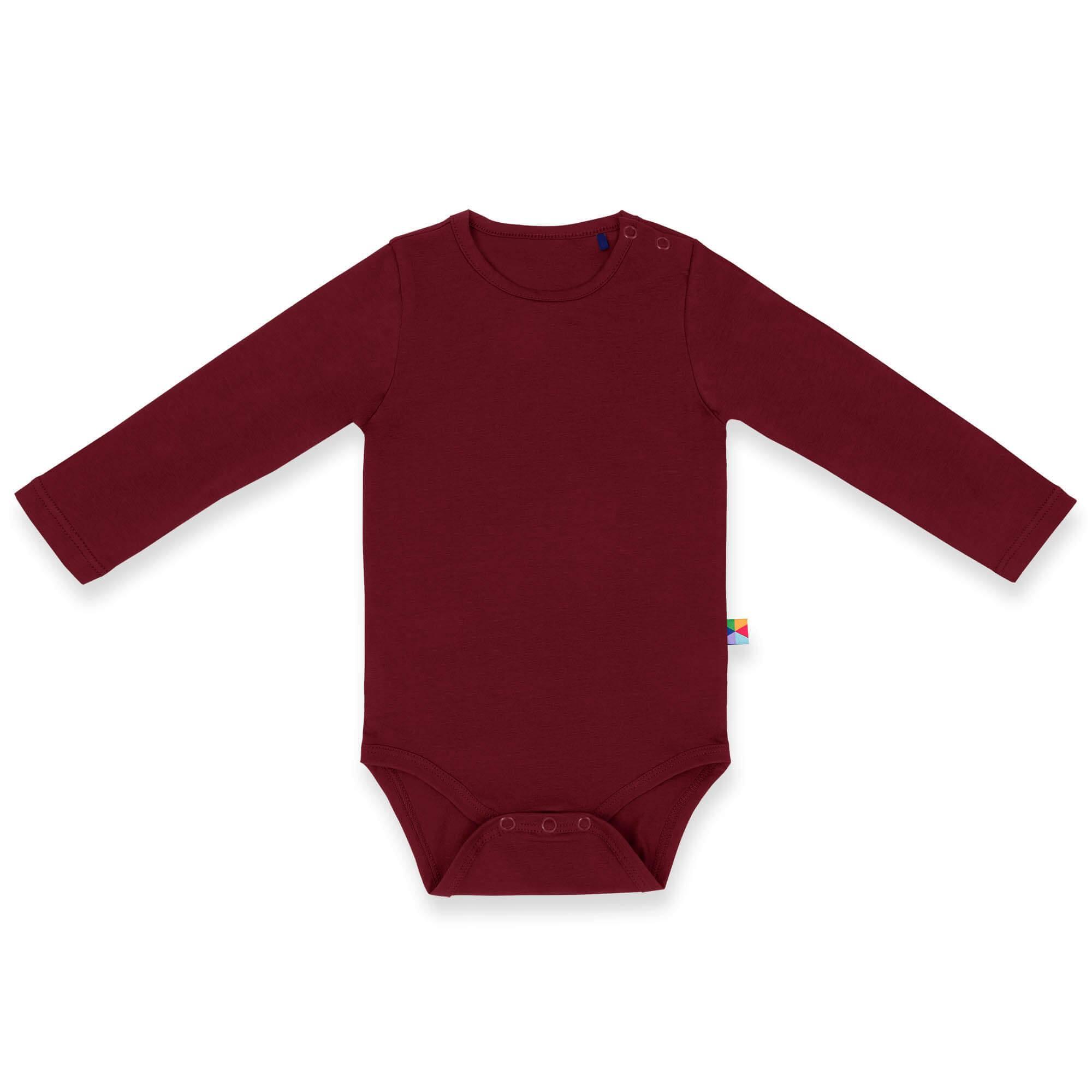 Burgundy long sleeve bodysuit