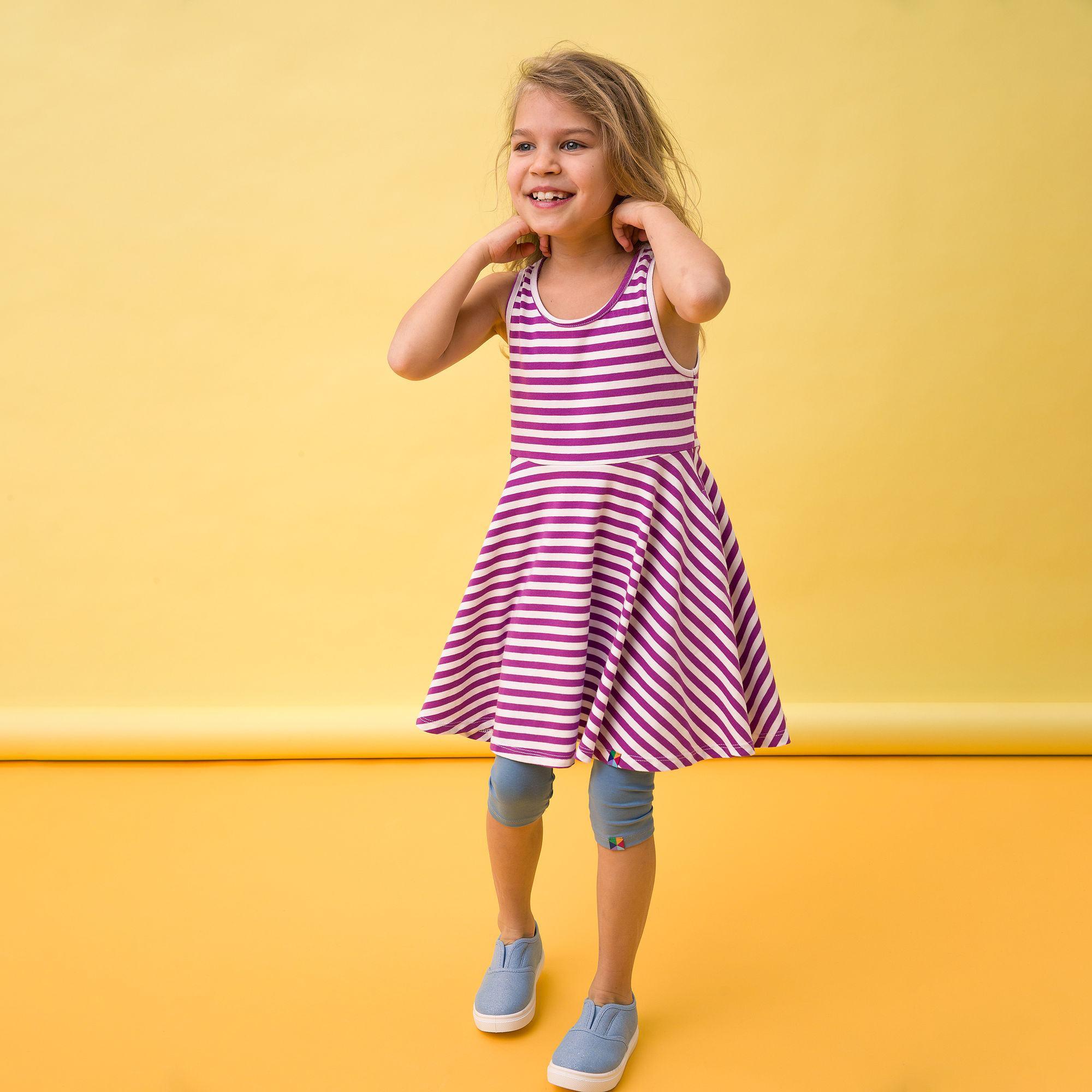 Violet stripes striped sleeveless dress