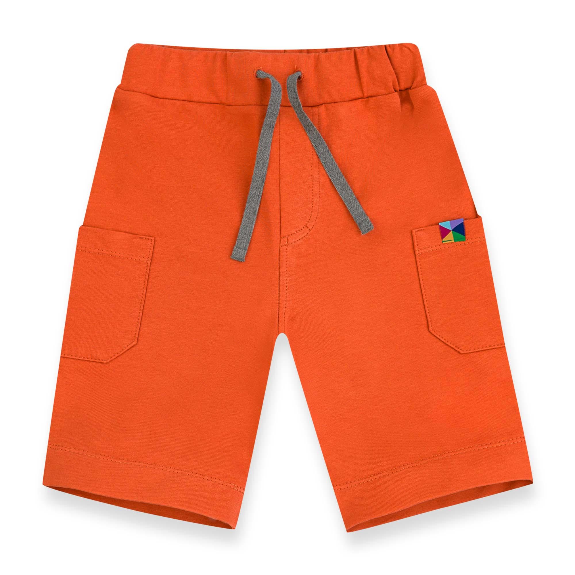 Orange cargo shorts