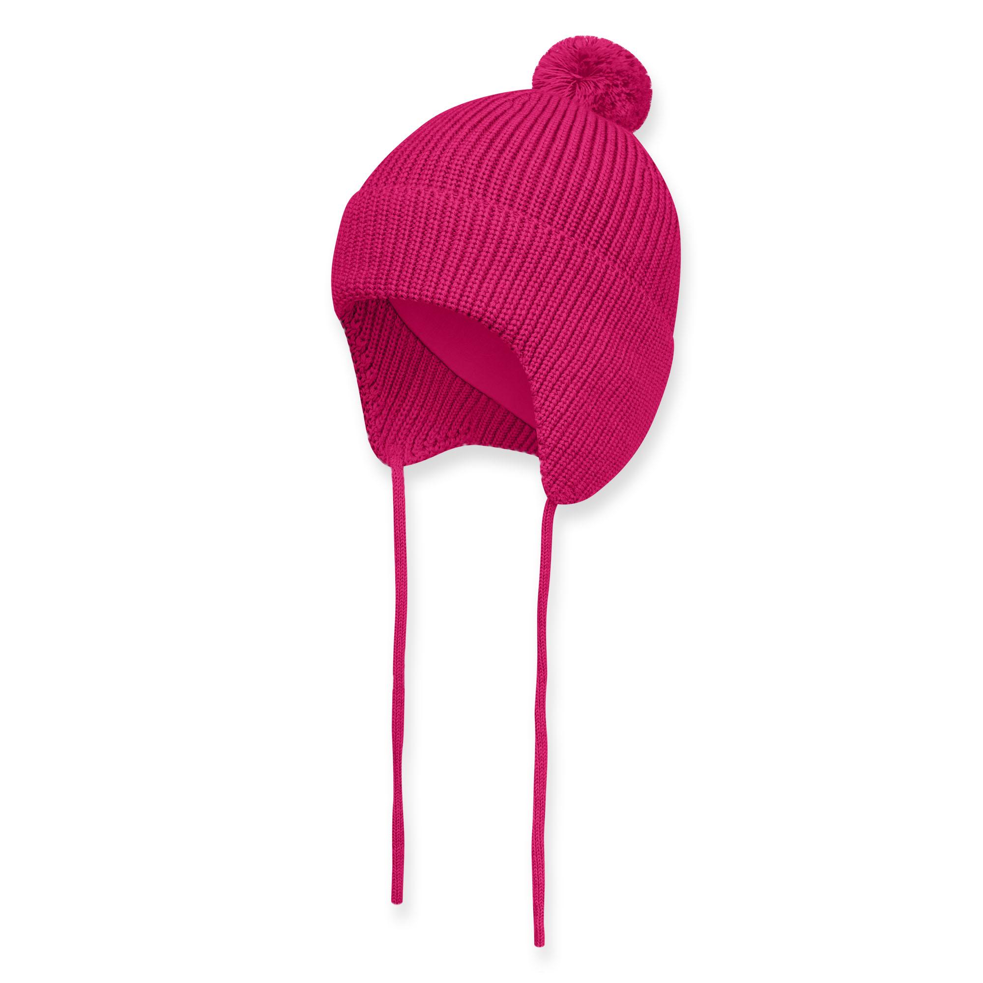 Pink merino wool hat Baby