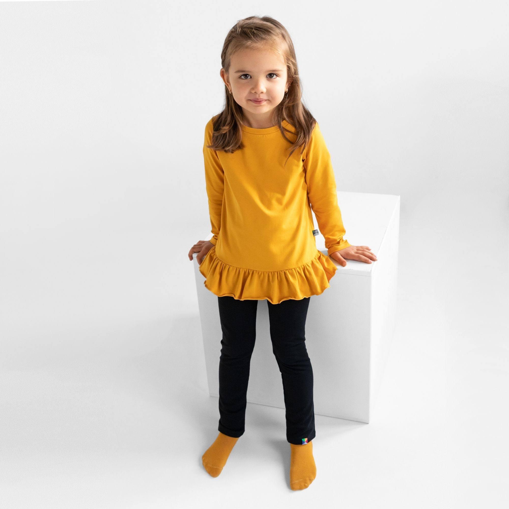 Mustard frill blouse