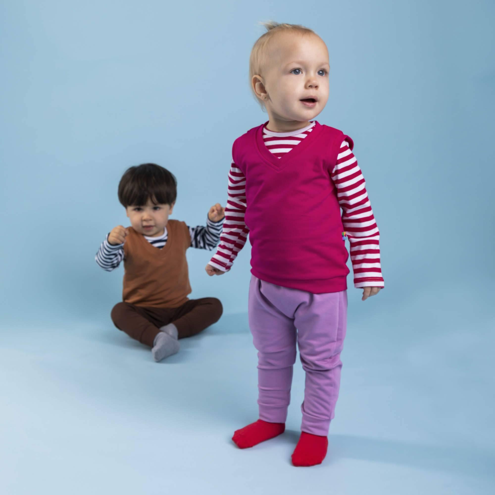 Pink sweatshirt pullover vest Baby