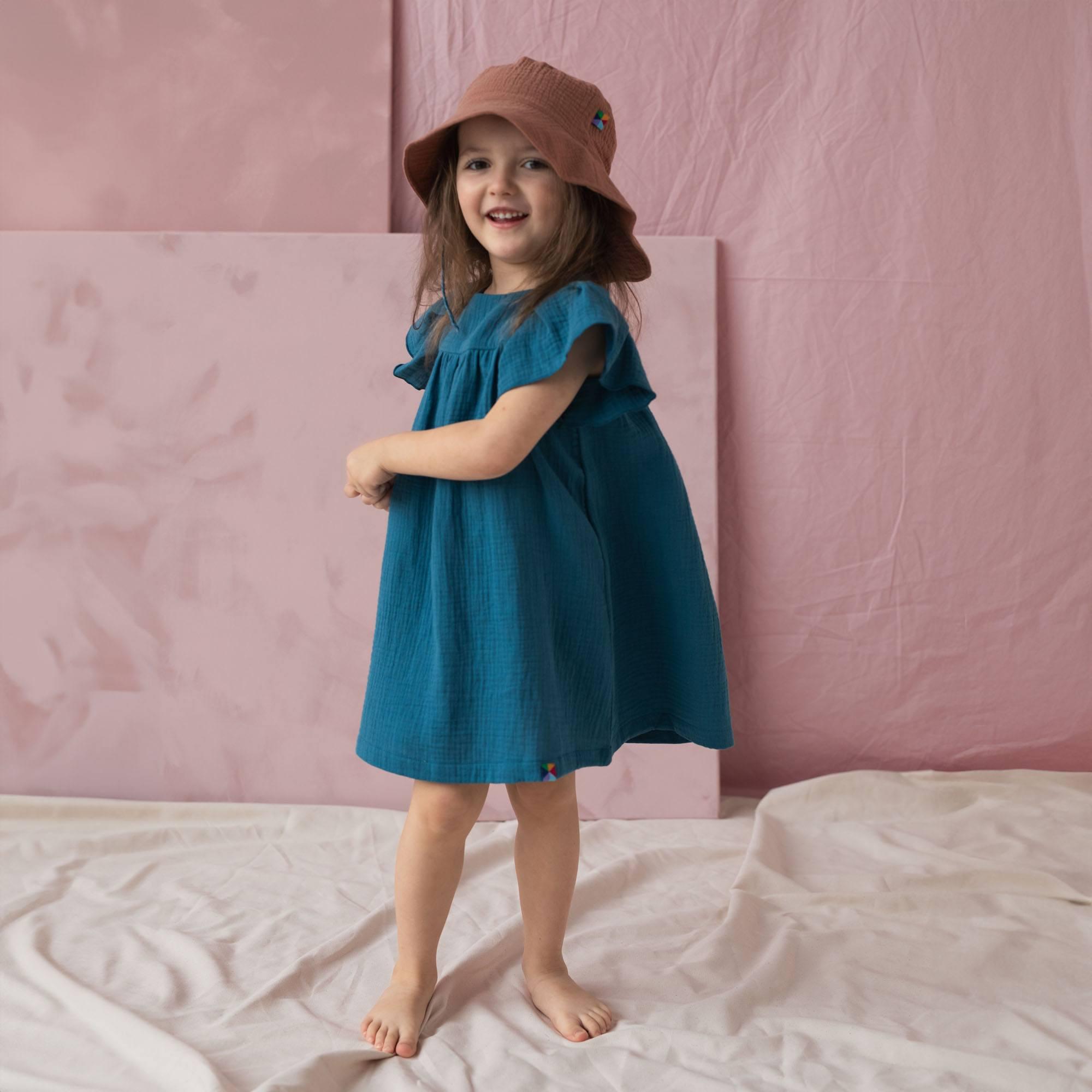 Blue muslin dress