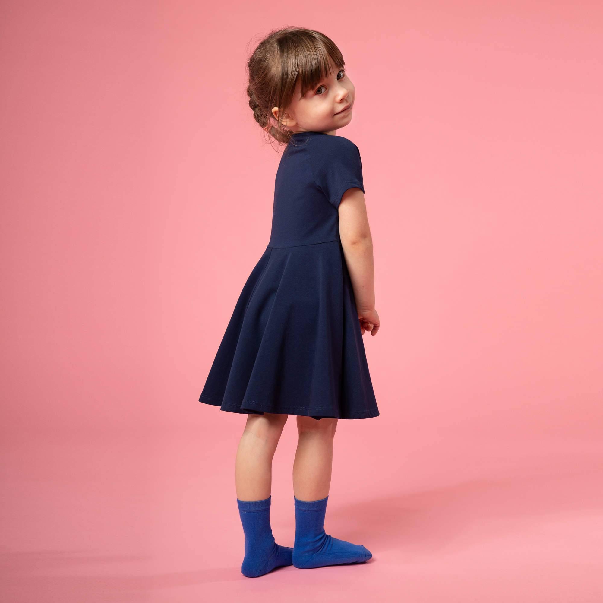 Navy blue short sleeve dress