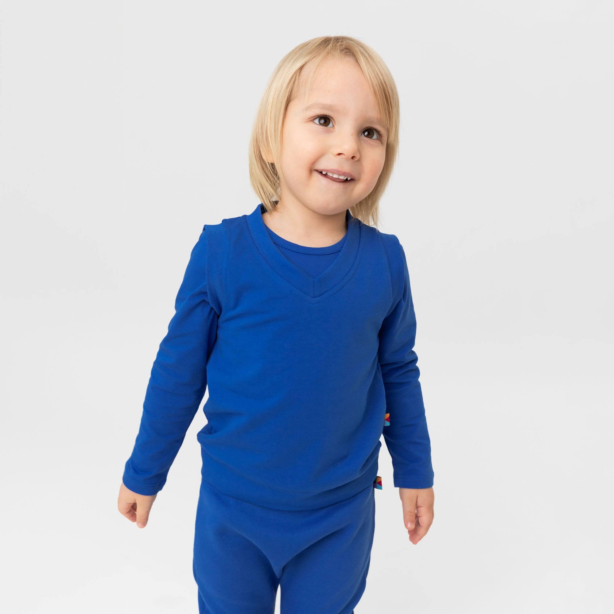 Blue sweatshirt pullover vest Baby