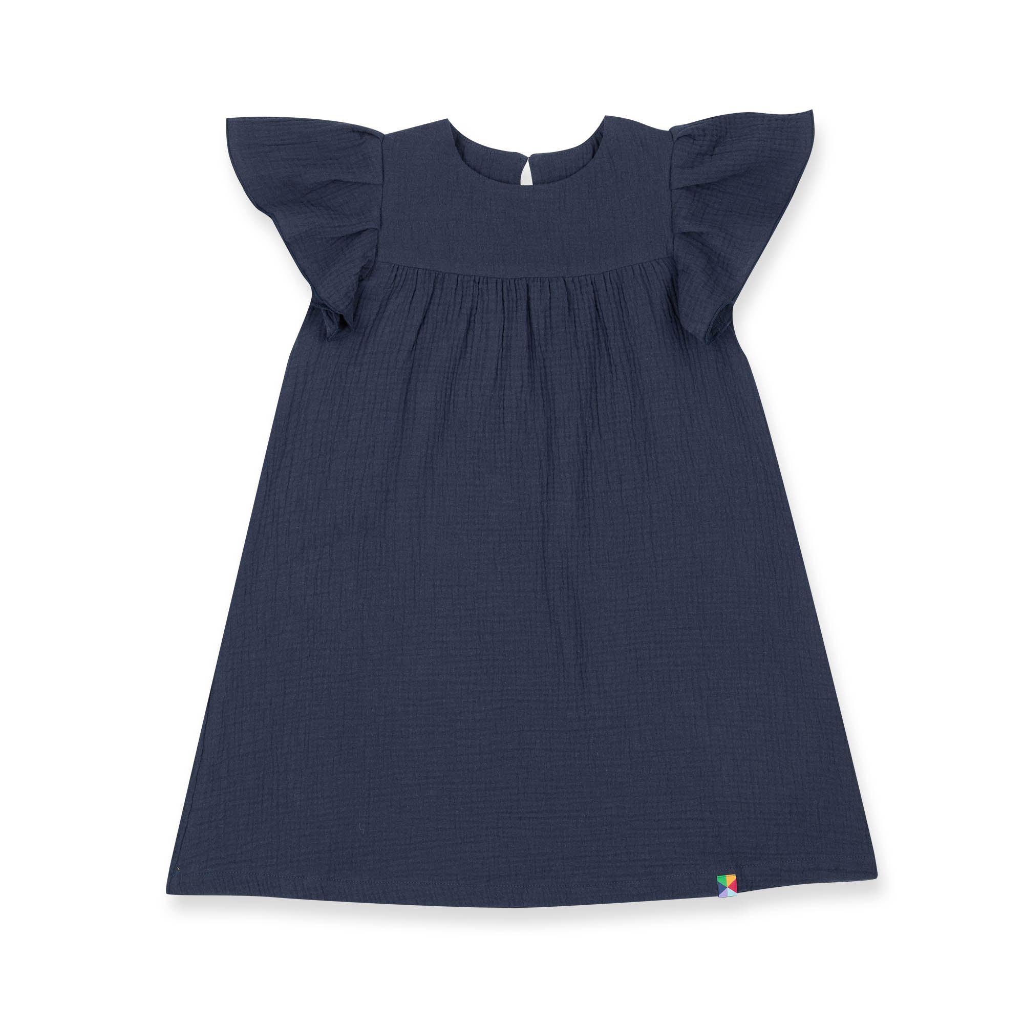 Navy blue muslin dress