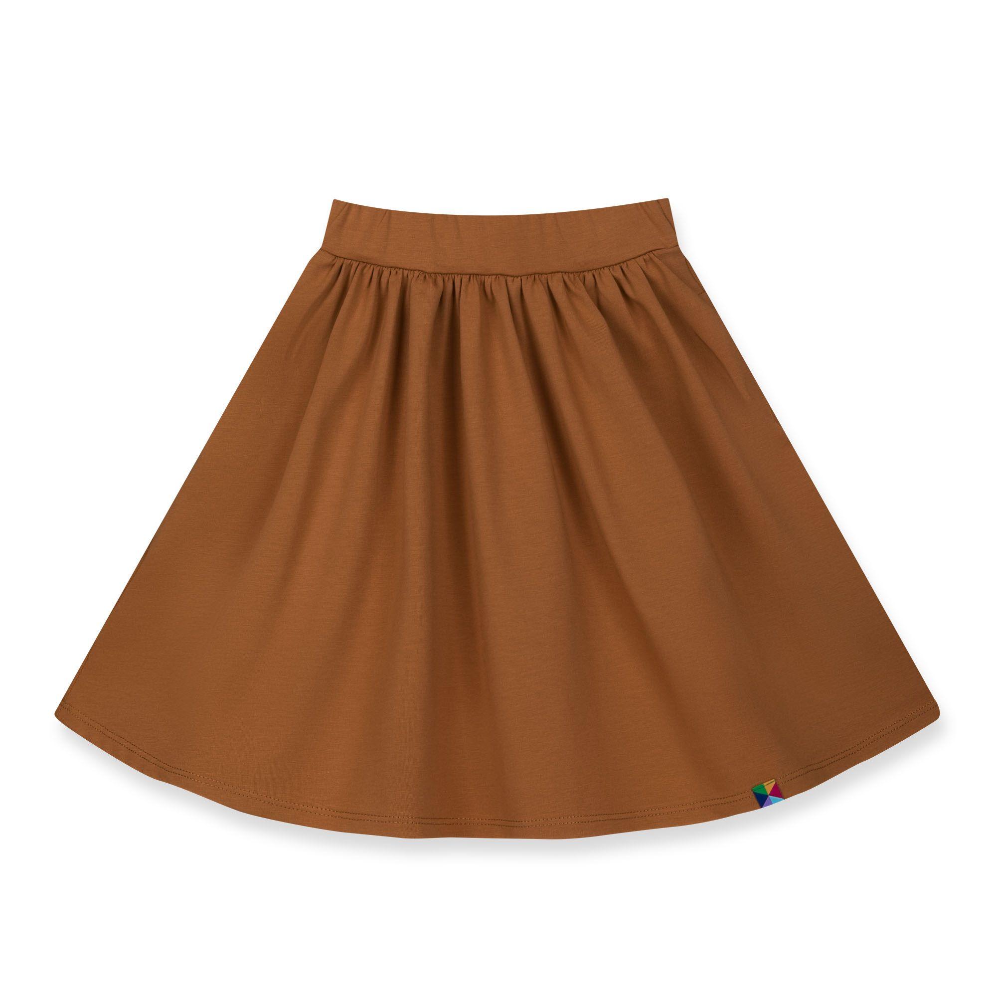 Caramel midi skirt with pockets