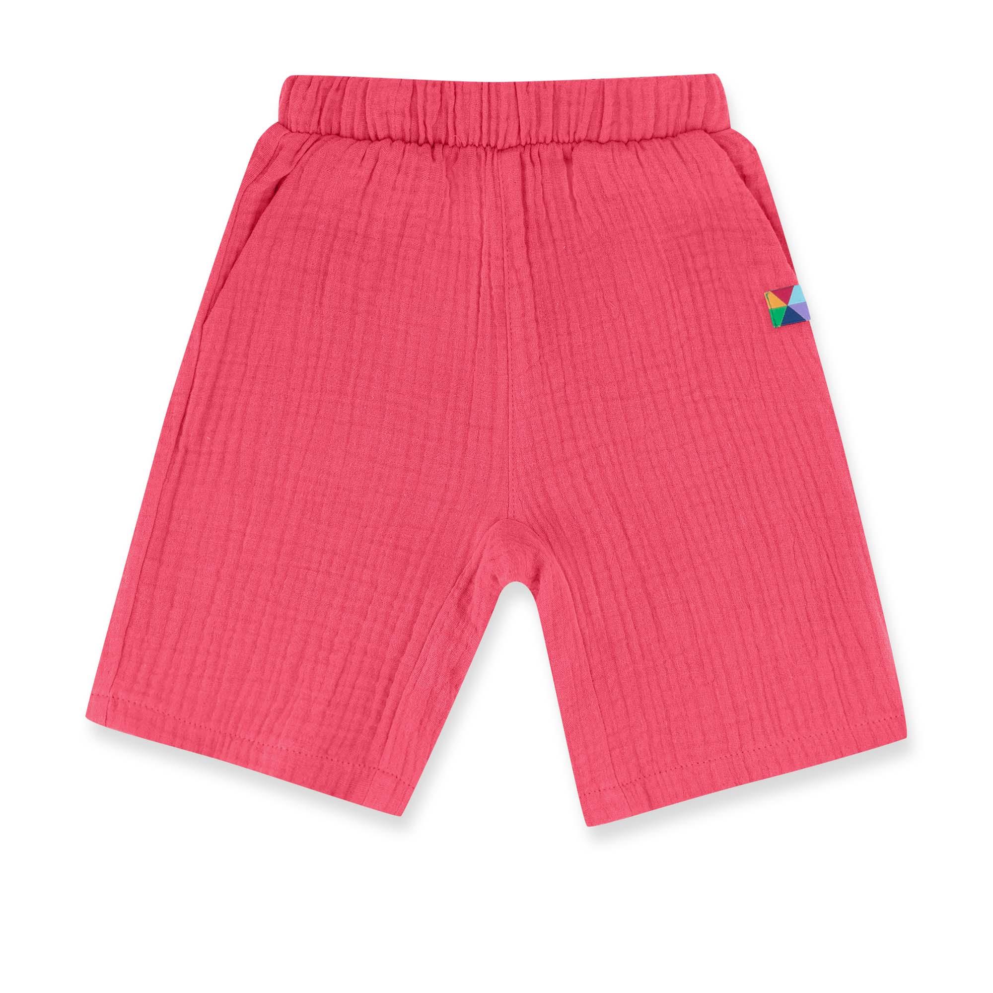 Coral muslin shorts Baby