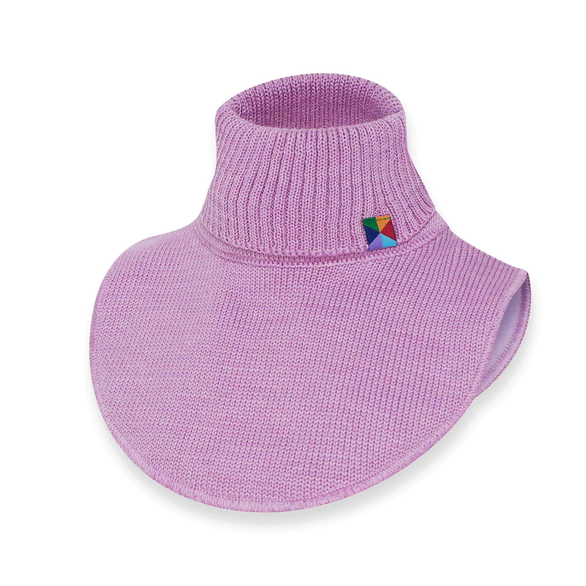 Light purple merino wool neck warmer kids