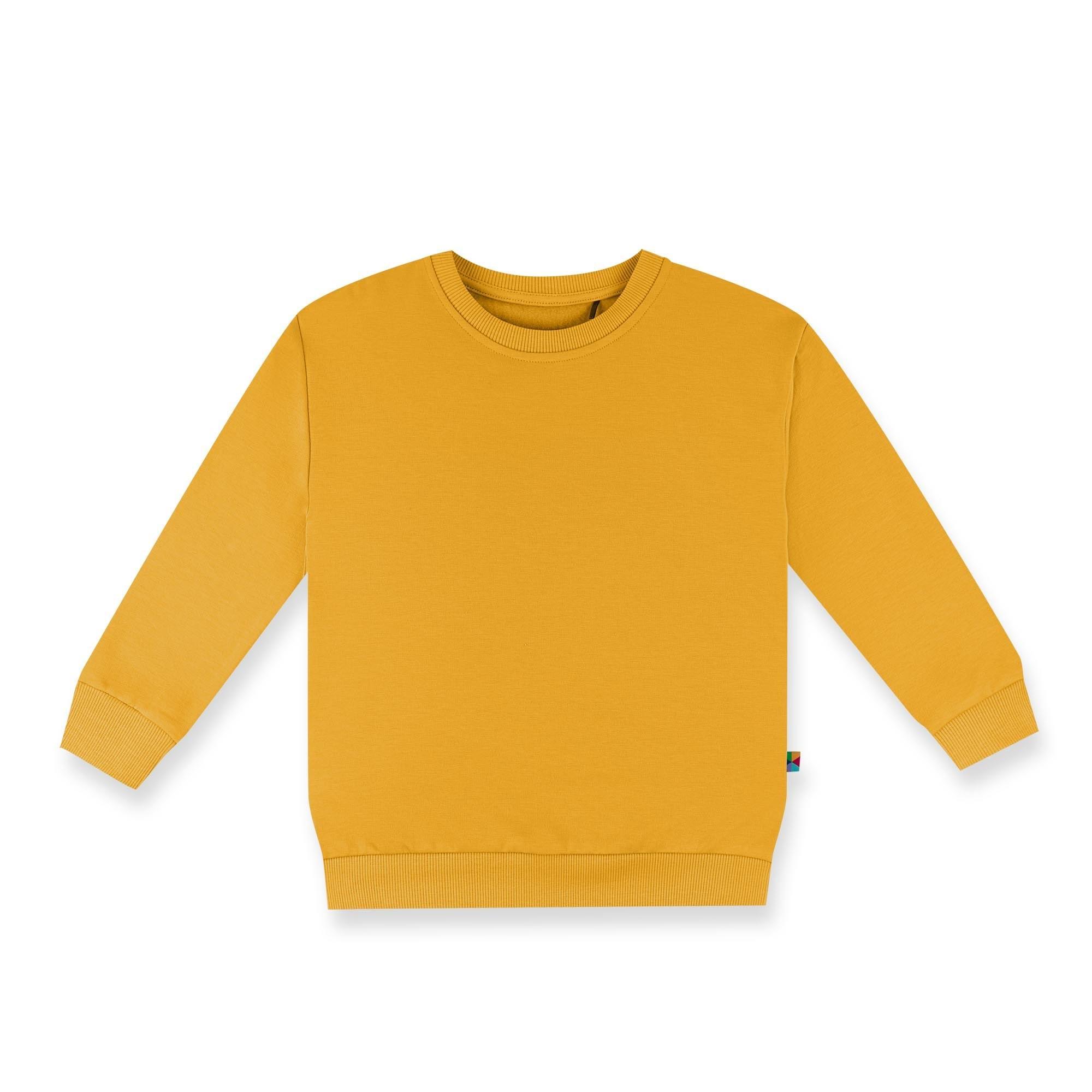 Mustard fleece-lined sweatshirt