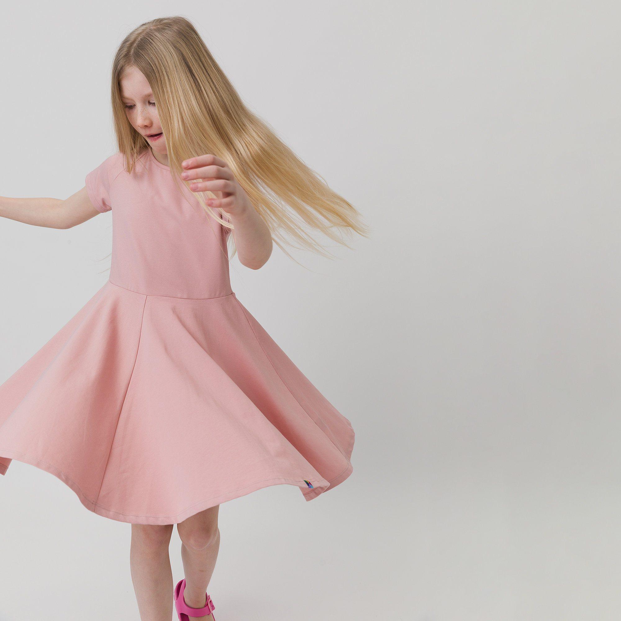 Pastel pink short sleeve dress