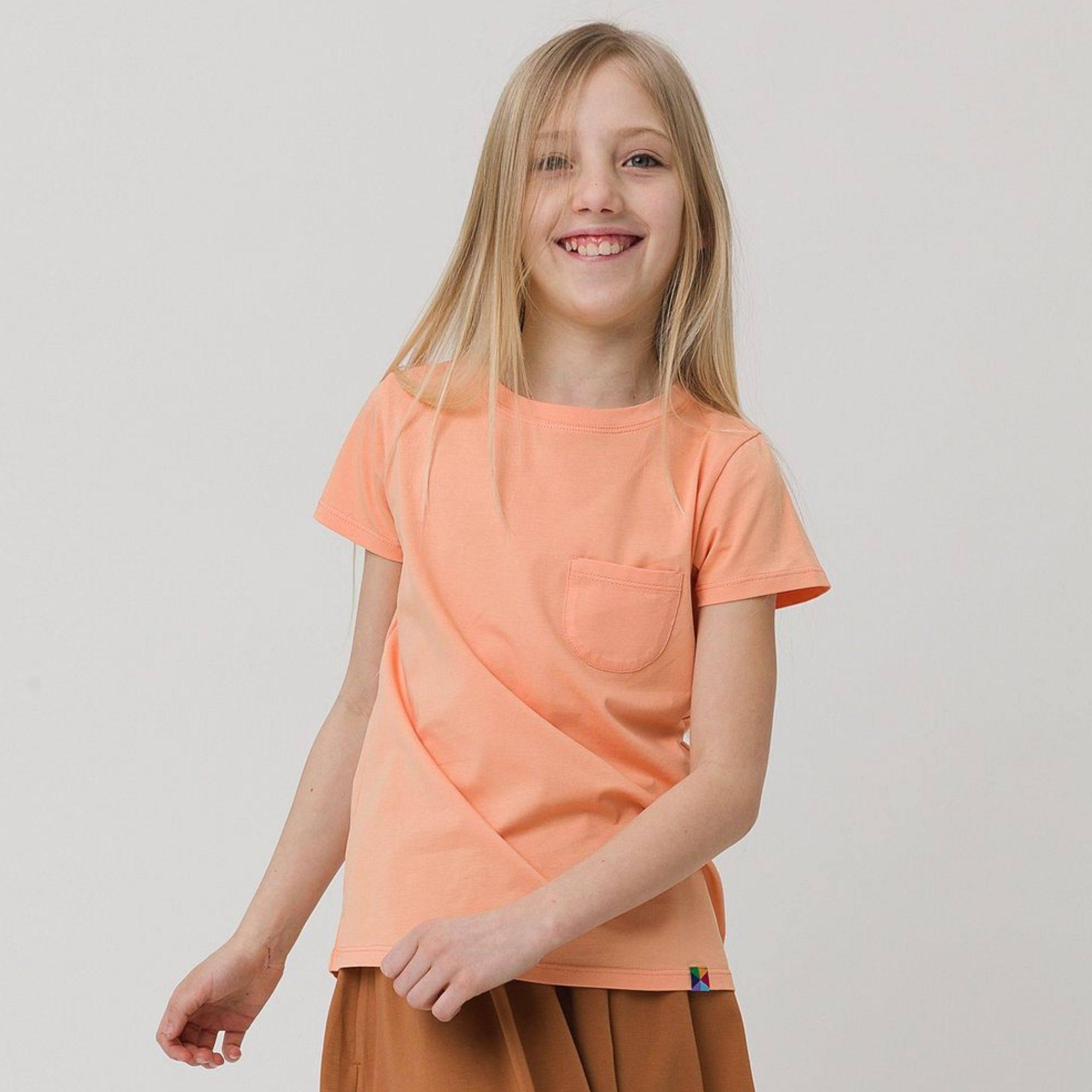 Apricot T-shirt with pocket