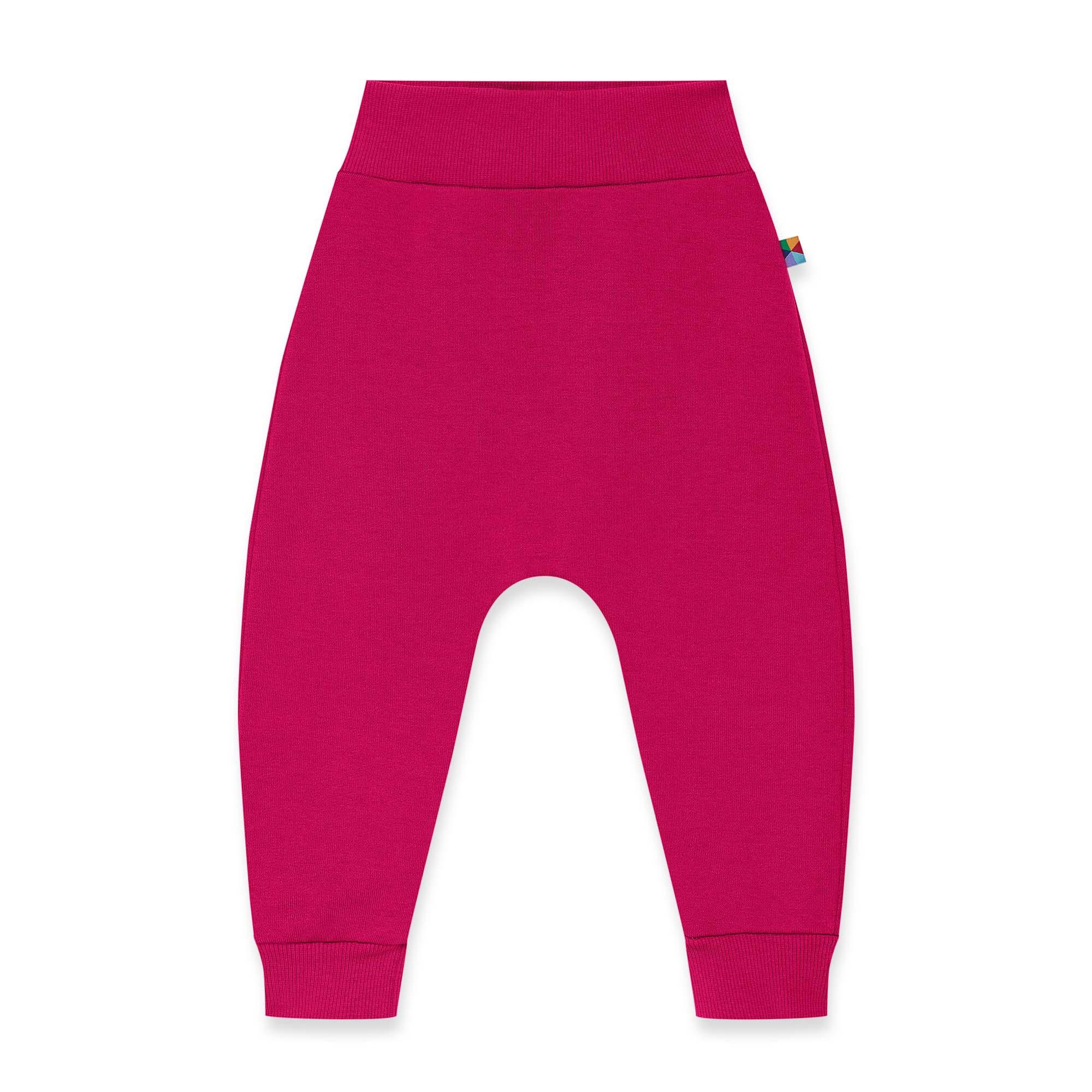 Pink fleece-lined joggers Baby