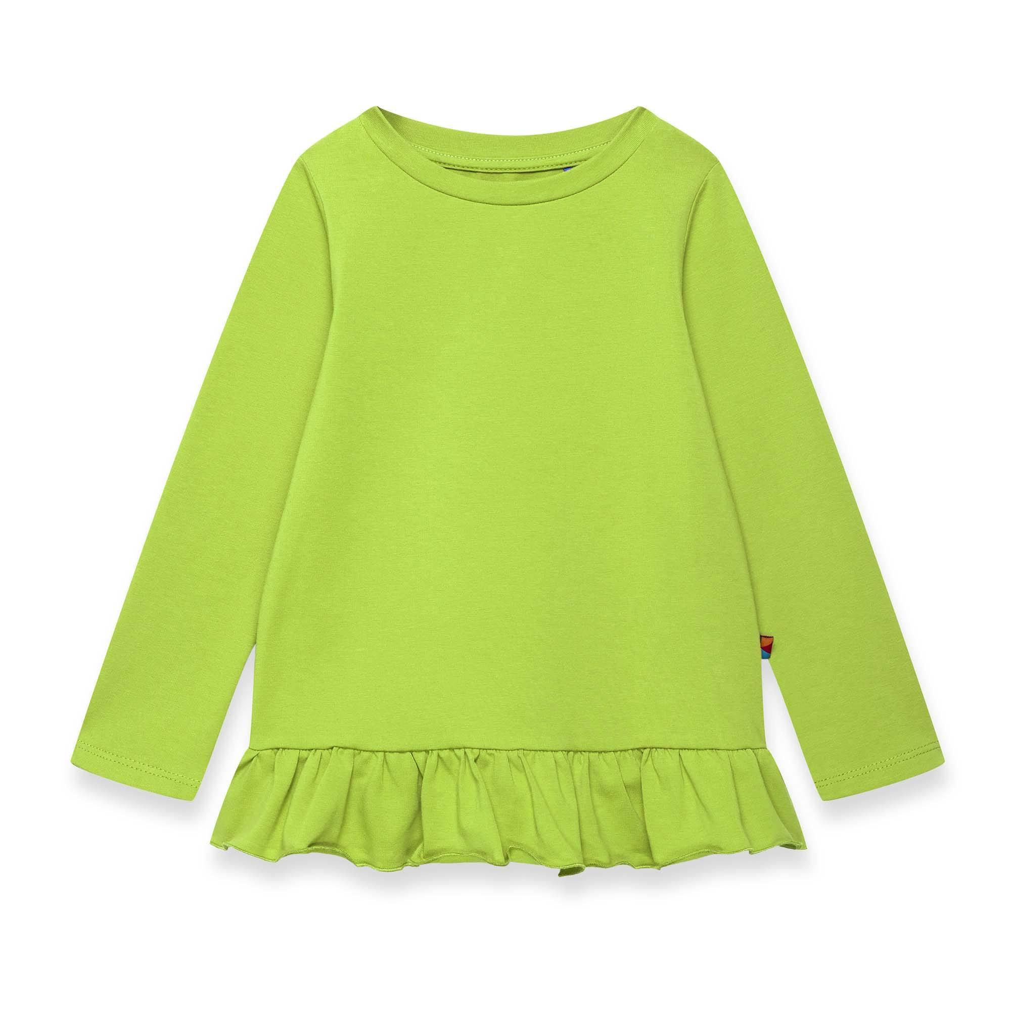 Lime green frill blouse