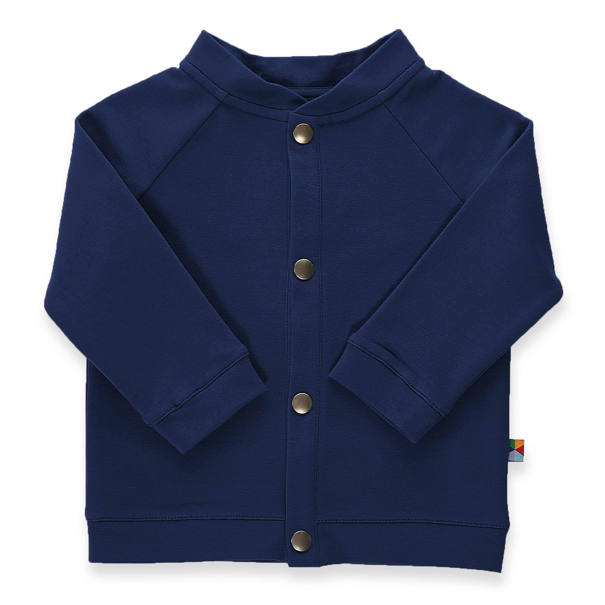 Navy blue button-up bomber jacket Baby