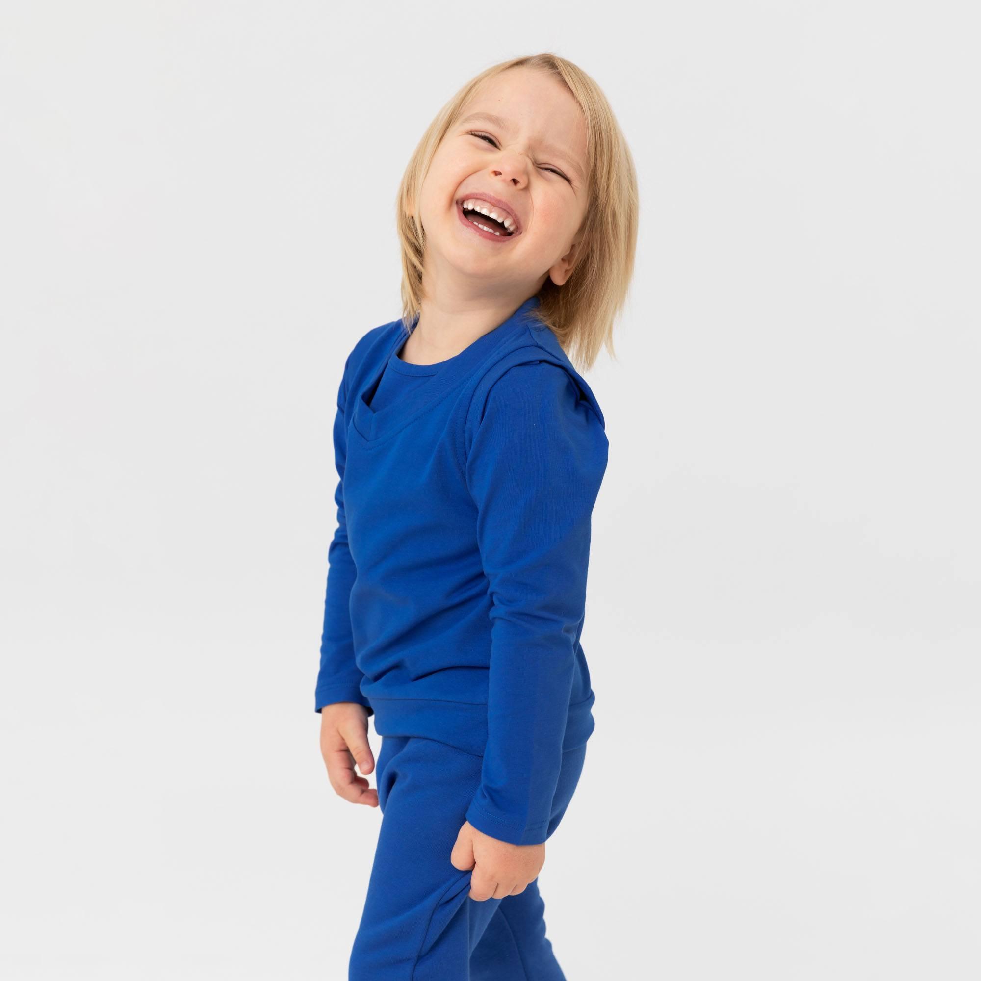 Blue fleece-lined joggers Baby