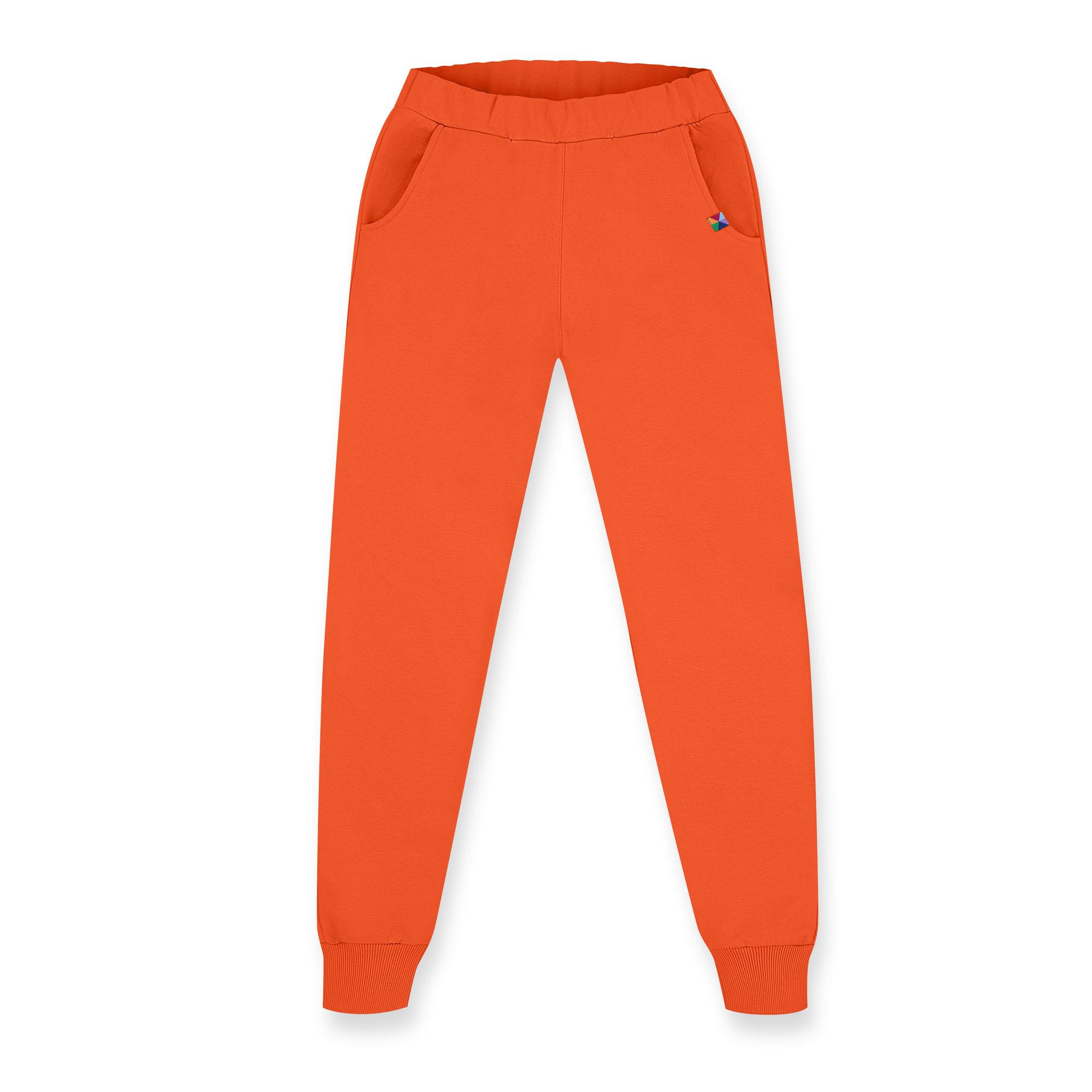 Orange ribbed sweatpants Women