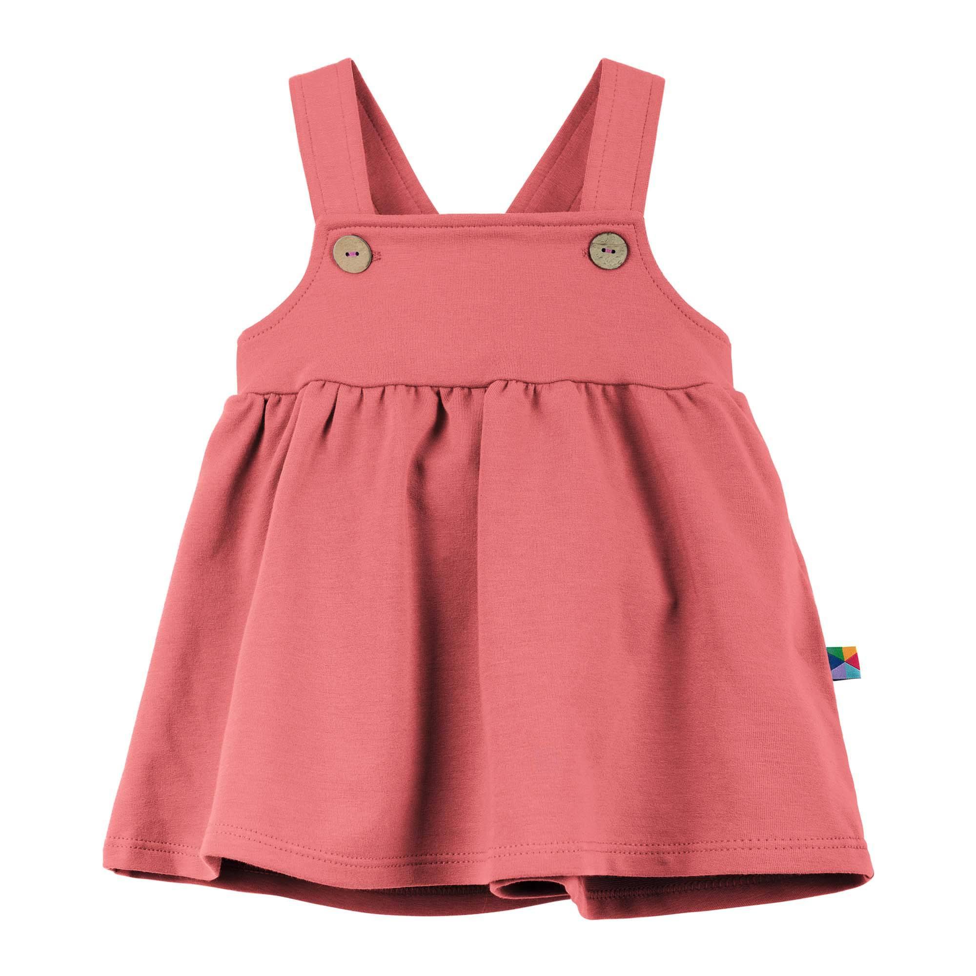 Coral dungaree dress